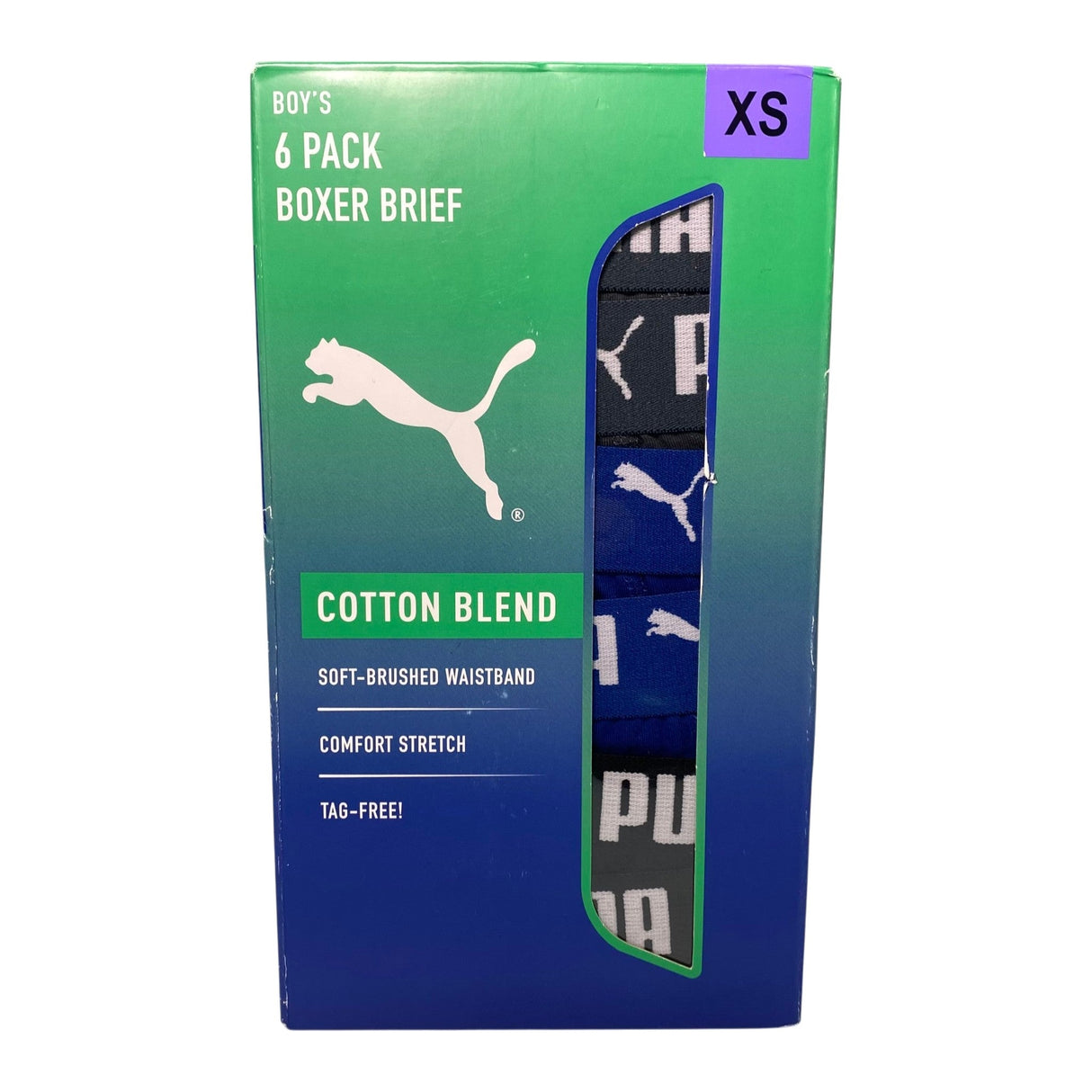 Puma Boy's 6 Pack Boxer Briefs SIZE - Extra Small