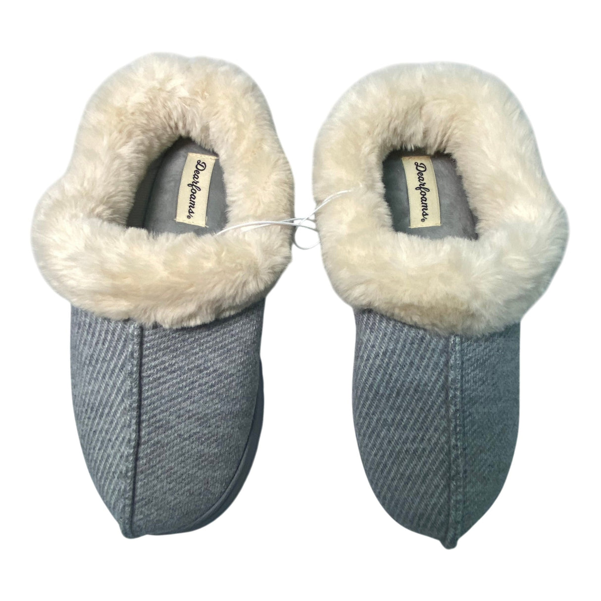 Dearfoam Women's Twill Clog Slipper - Light Heather Grey SIZE - Medium
