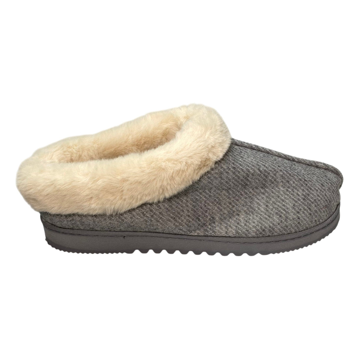 Dearfoam Women's Twill Clog Slipper - Light Heather Grey SIZE - Extra Large