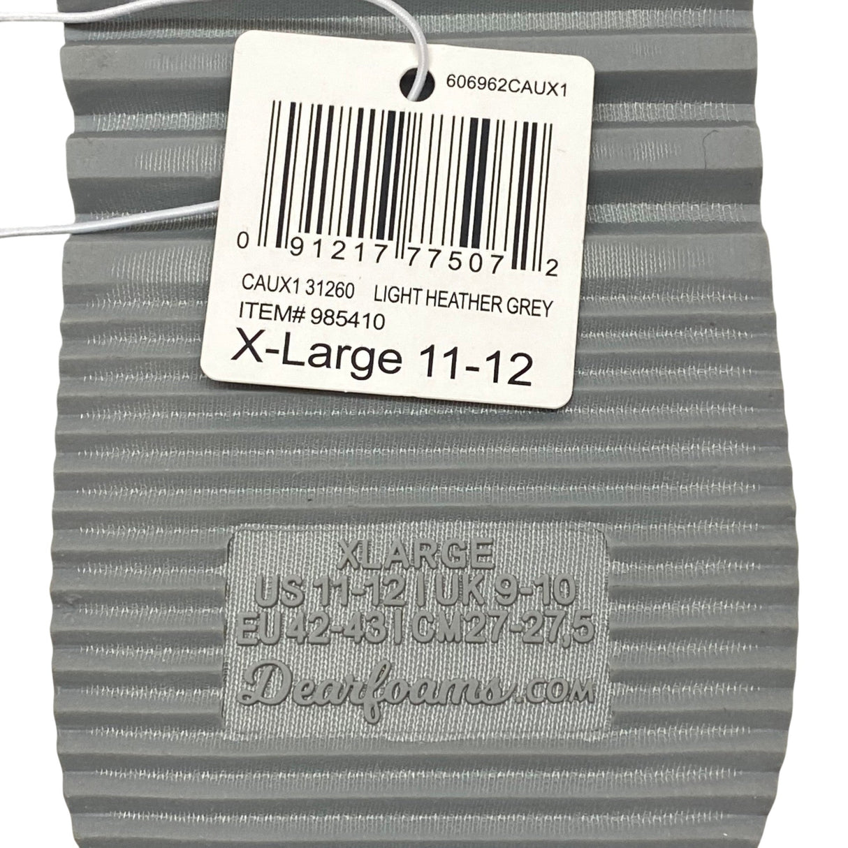 Dearfoam Women's Twill Clog Slipper - Light Heather Grey SIZE - Extra Large