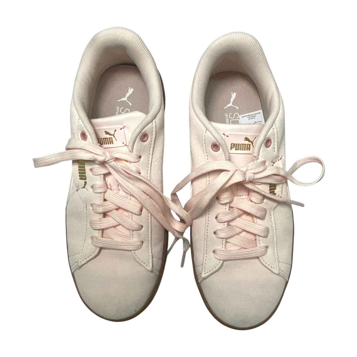 Puma Women's Smashbelle Sneaker - Jasmine Flower with Gold Puma Detail SIZE - 38.5