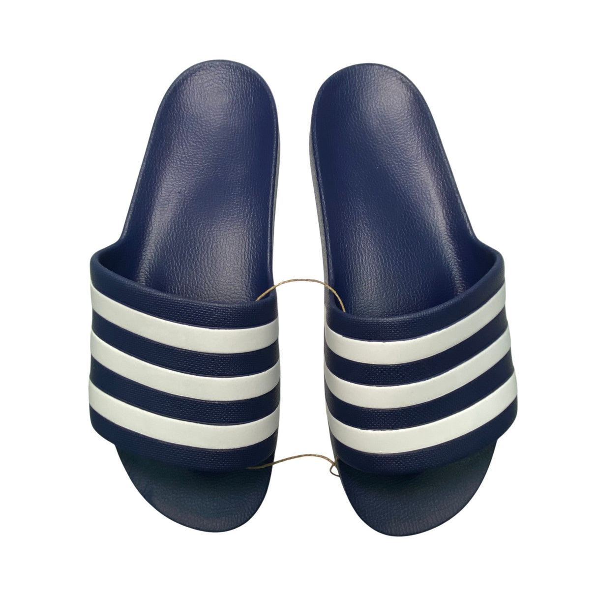 Adidas Men's Adilette Aqua Slide Sandal - Navy/White SIZE - 13