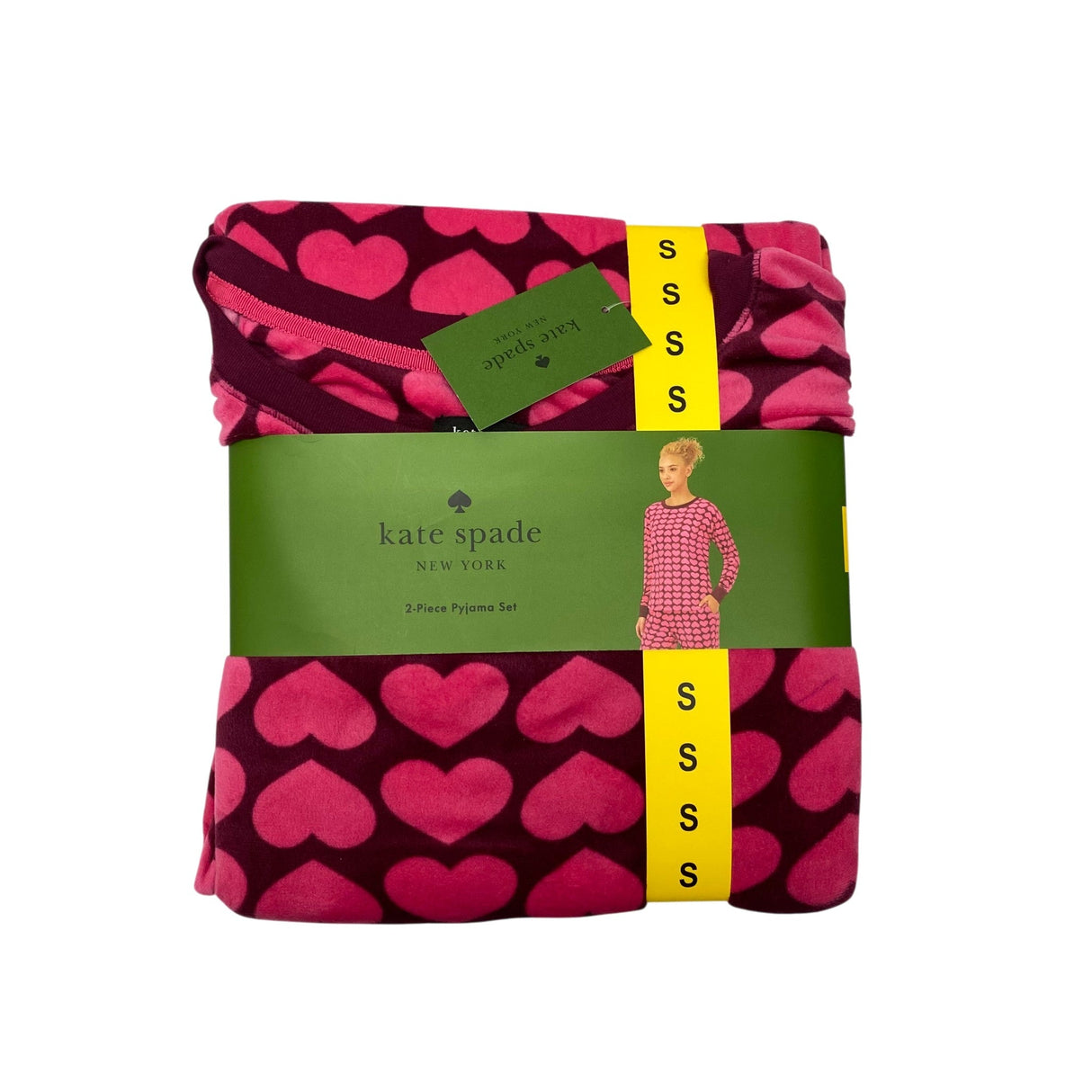 Kate Spade Women's Velour Jogger PJ Set - Hearts SIZE - Small