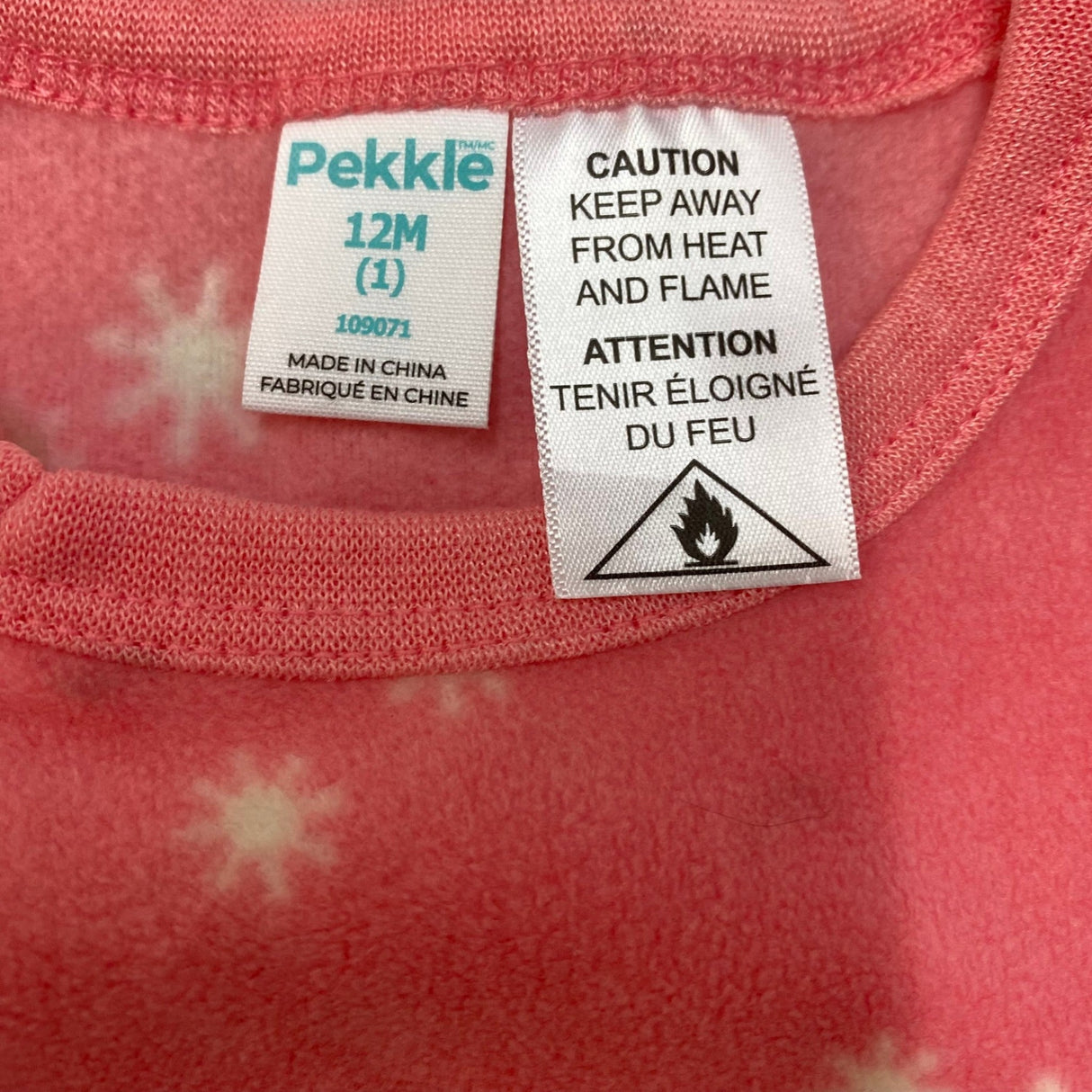 Pekkle Girl's Fleece Sleepsuit - Ice Dancer - 12 Months SIZE - 1