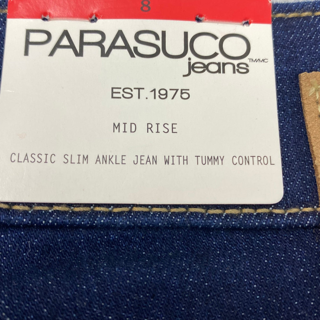 Parasuco Women's Mid Rise Jeans SIZE - 8