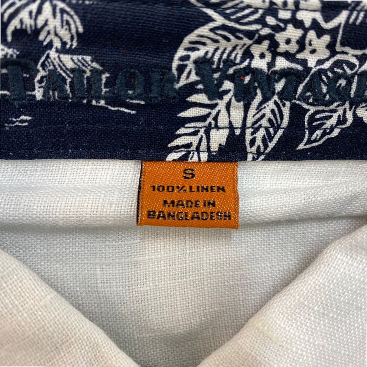 Tailor Vintage Men's Linen Button Up Shirt SIZE - Small