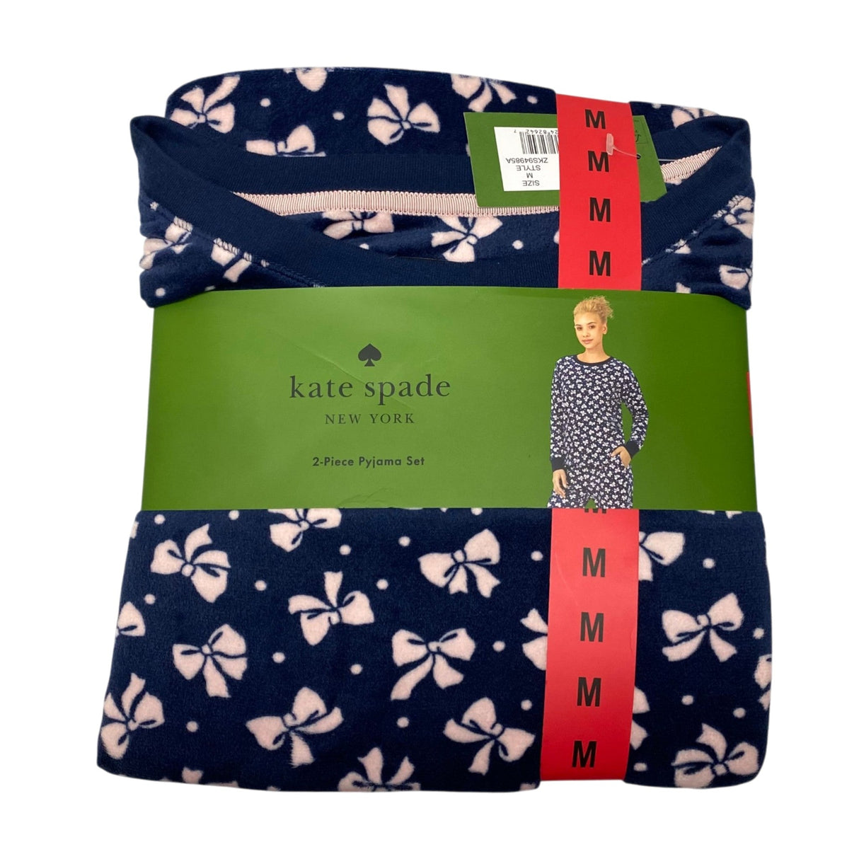 Kate Spade Women's Velour Jogger PJ Set - Bows SIZE - Medium