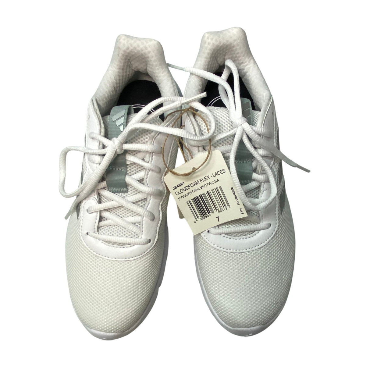 Adidas Women's Cloudfoam Sneakers - White/Silver SIZE - 7