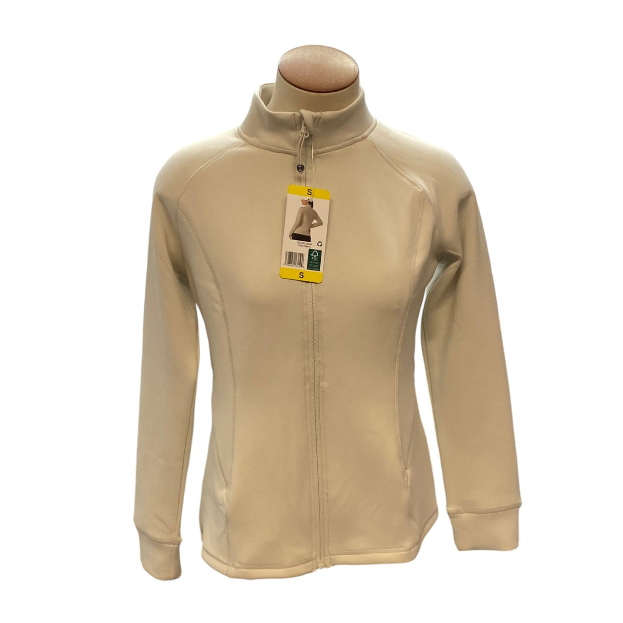 32Degrees Women's Active Full Zip Fleece Jacket - Cream SIZE - Small