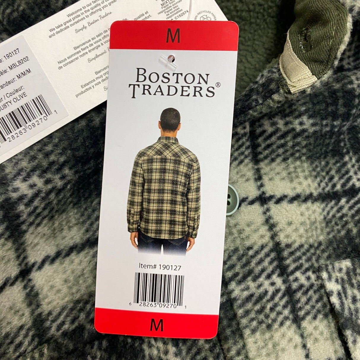 Boston Traders Men's Fleece Shacket - Rusty Olive SIZE - Medium