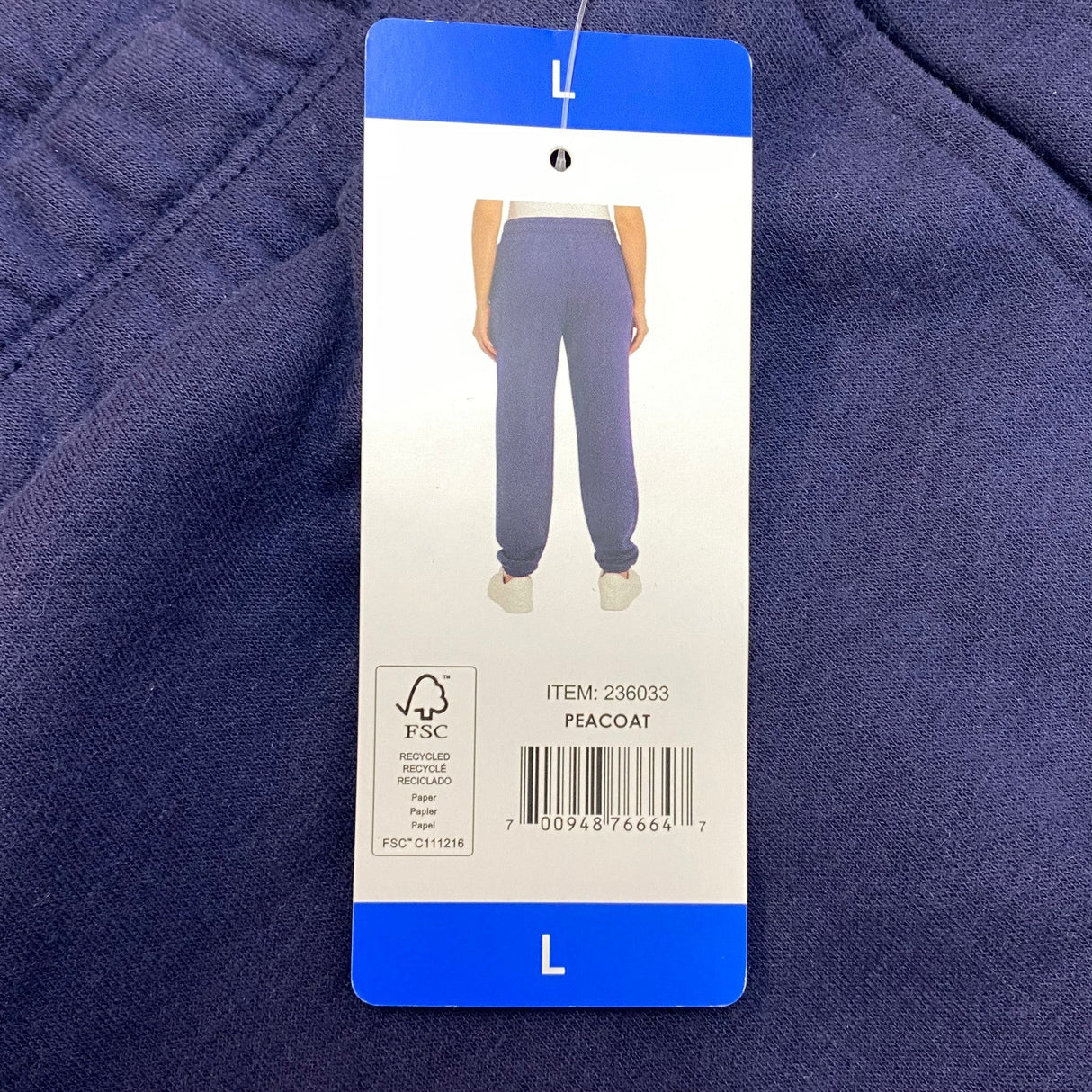 DKNY Women's Fleece Trackpants - Peacoat Blue SIZE - Large