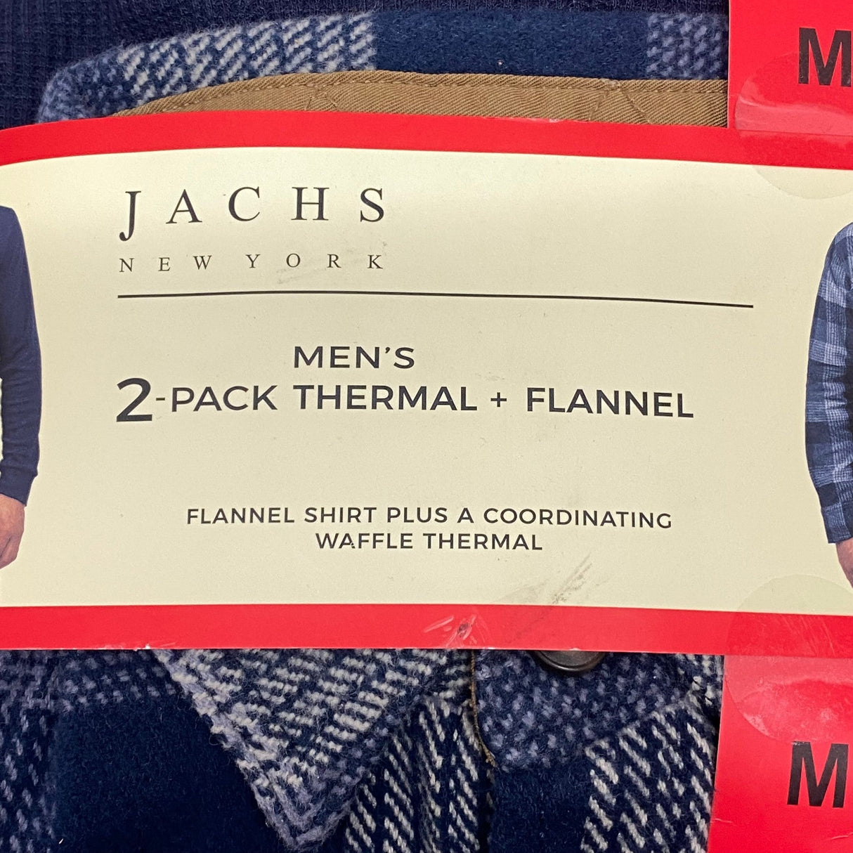 Jachs Men's 2 Pack Flannel Shirt with Thermal SIZE - Medium
