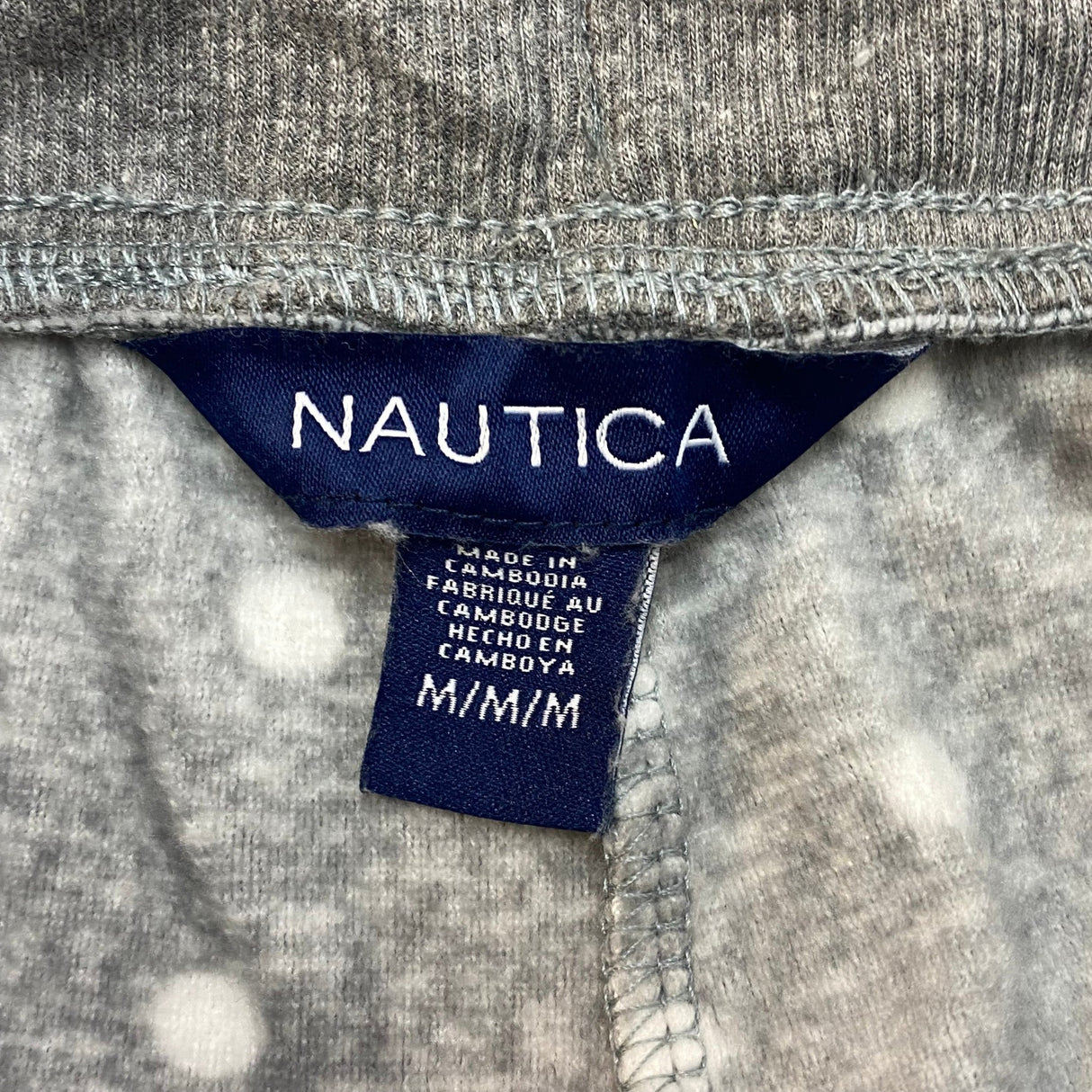 Nautica Women's Fleece Pyjama Set - Grey Polka Dot SIZE - Medium