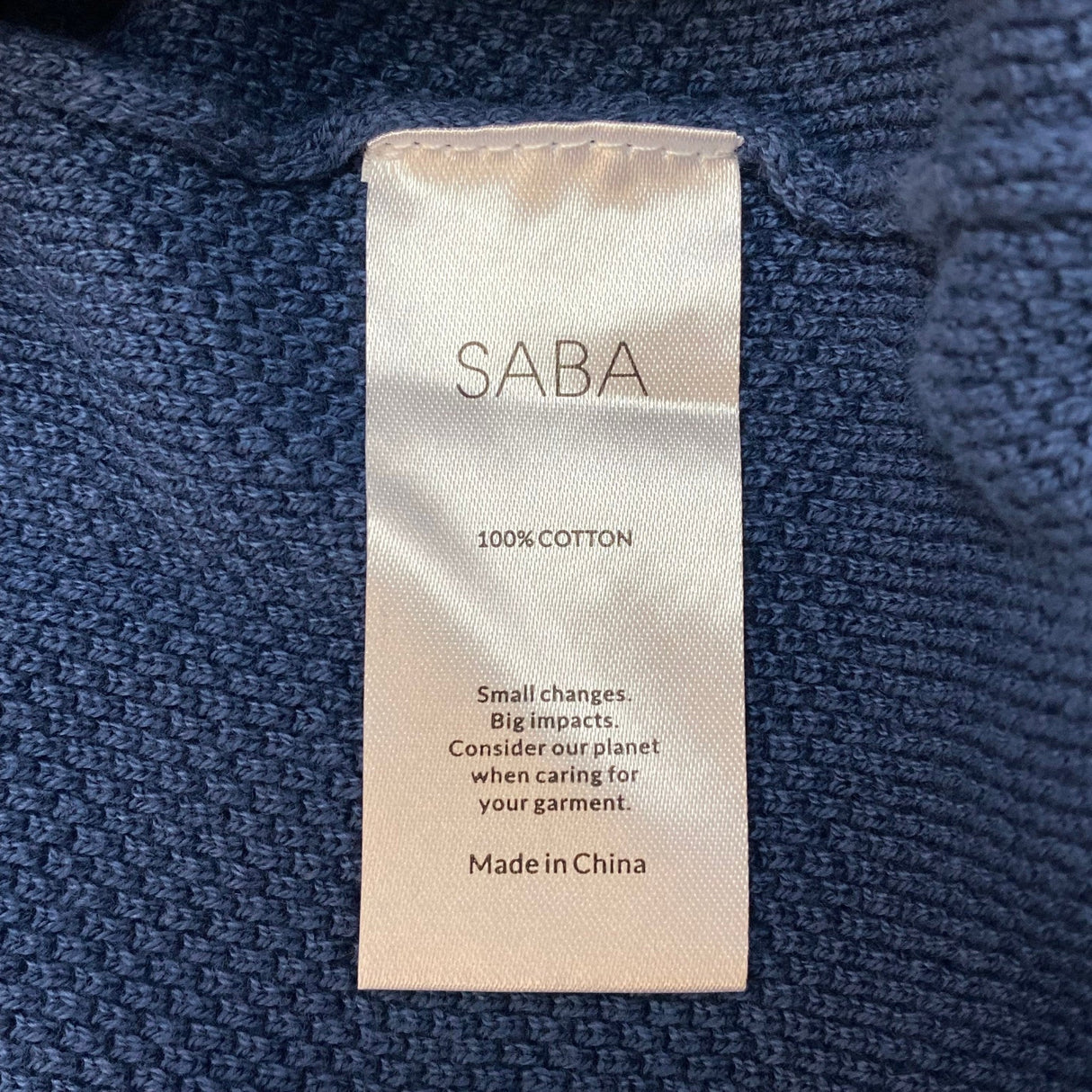 SABA Men's Knitted Cotton Texture Tee SIZE - Extra Large