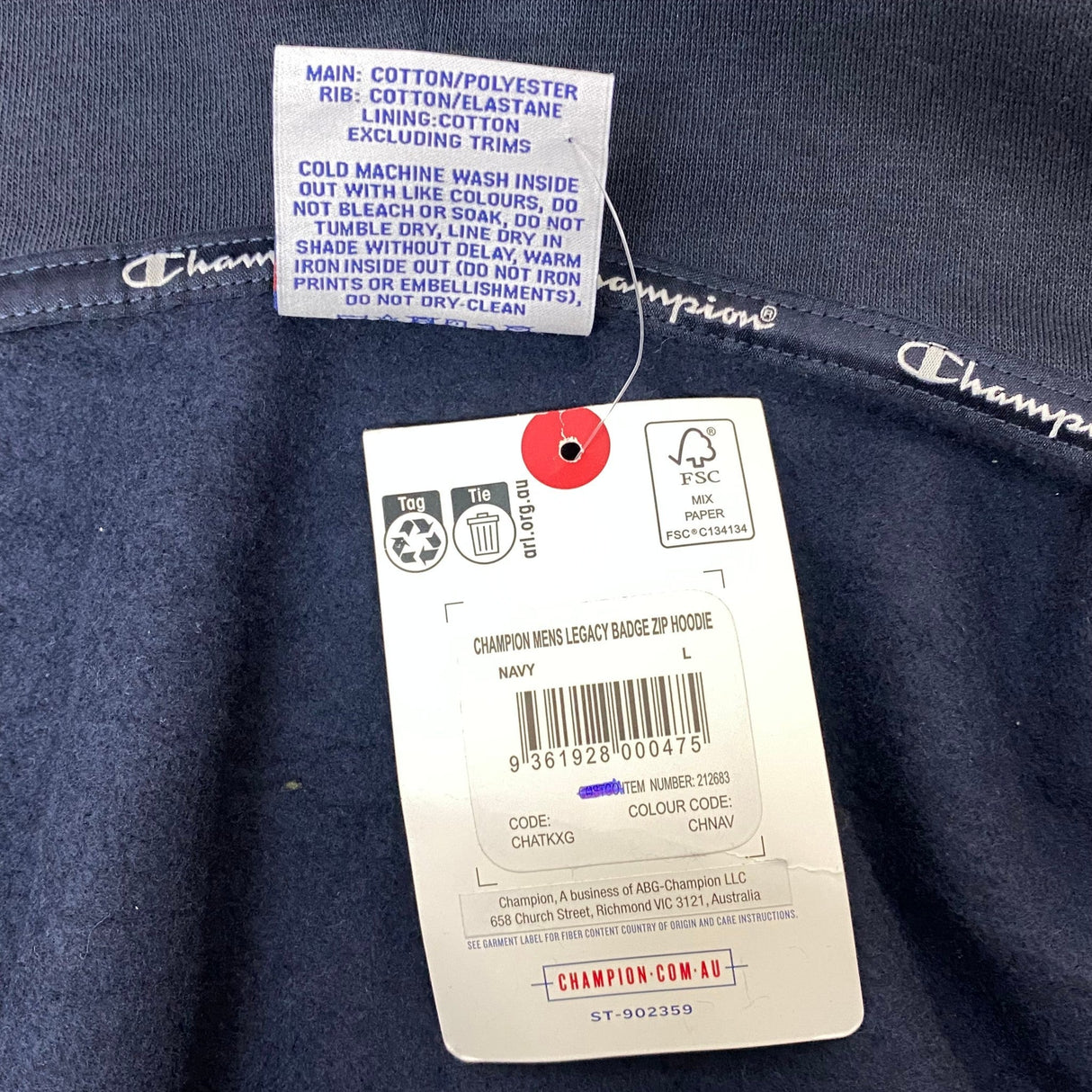 Champion Men's Champion Legacy Badge Zip Hoodie SIZE - Large