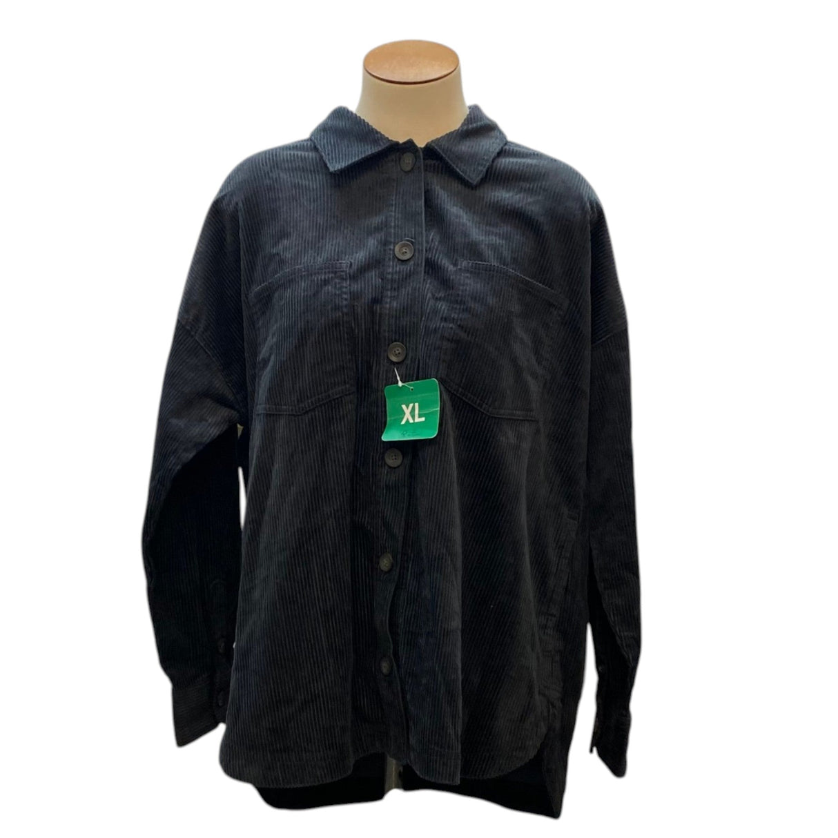 Matty M Women's Corduroy Shacket - Navy SIZE - Extra Large