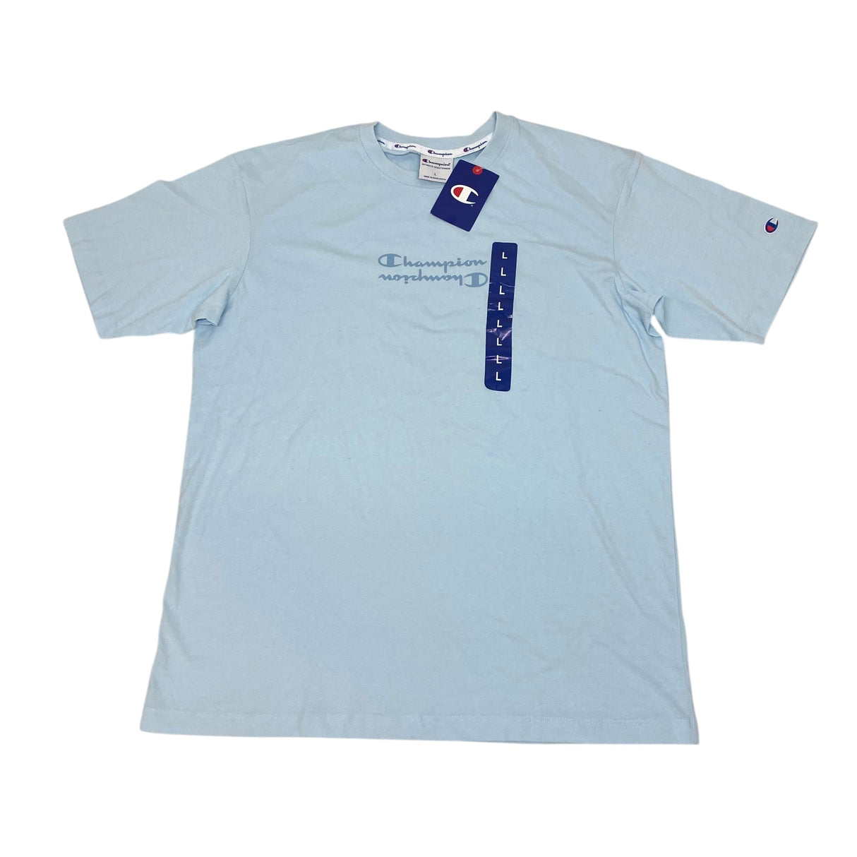 Champion Men's Graphic Logo Tee - Spring Sky Blue SIZE - Large