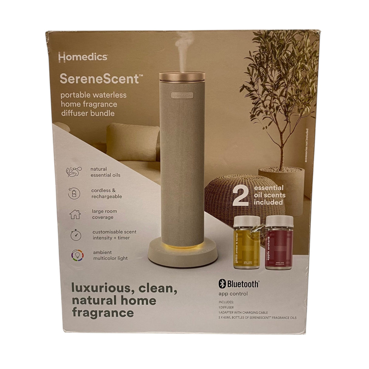 Homedics SereneScent Waterless And Wireless Diffuser