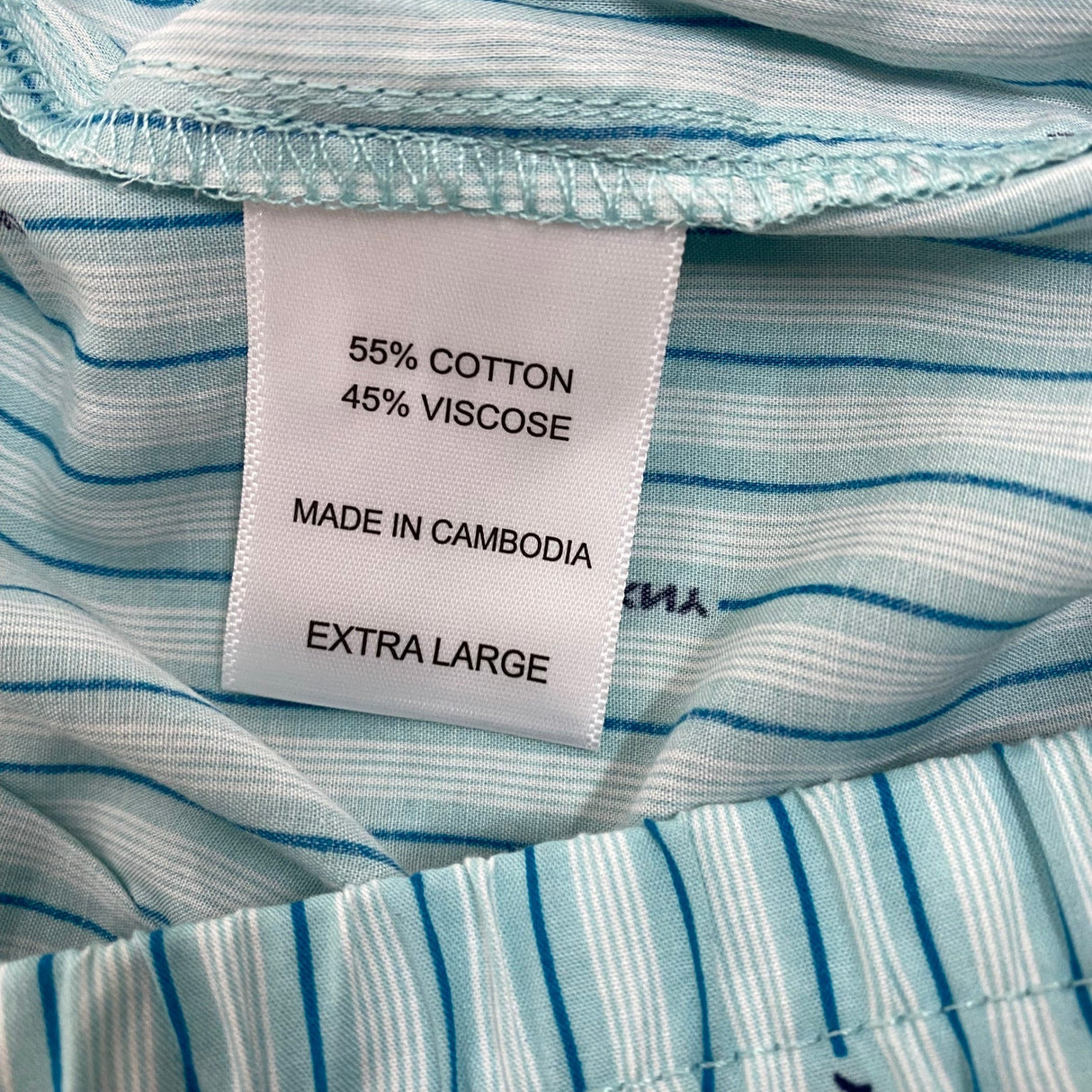 DKNY Women's 2 Piece Lightweight Woven Pyjama Set - Green Stripe SIZE - Extra Large