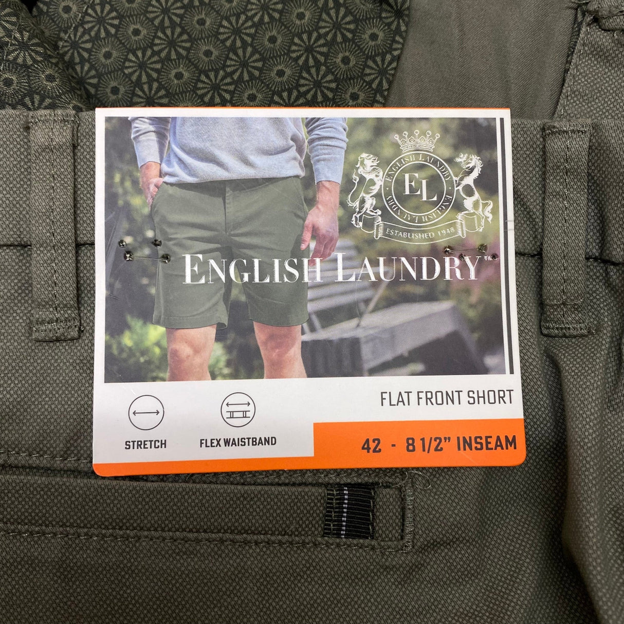English Laundry Men's Flat Front Shorts SIZE - 42