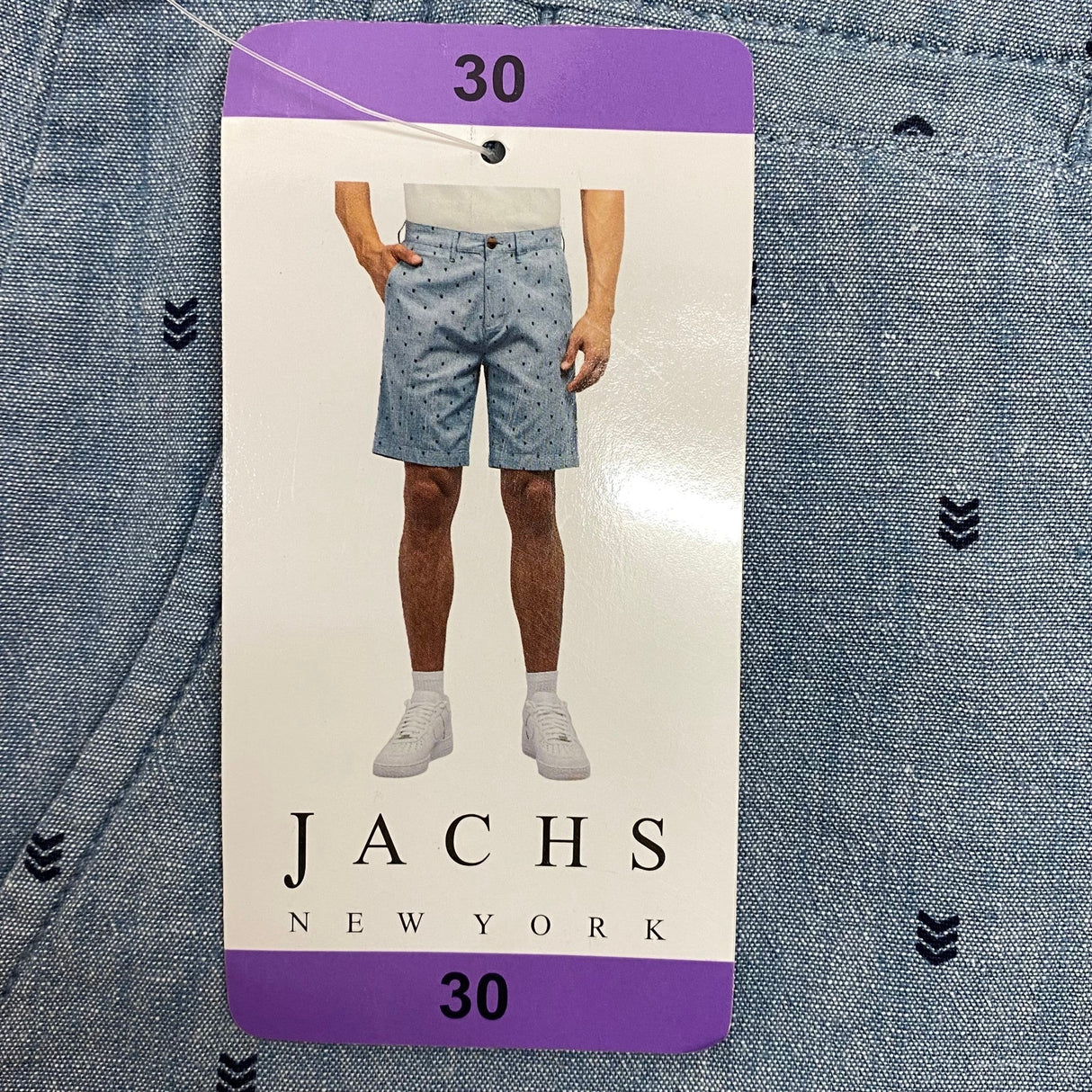 Jachs Men's Patterned Cotton Shorts SIZE - 30