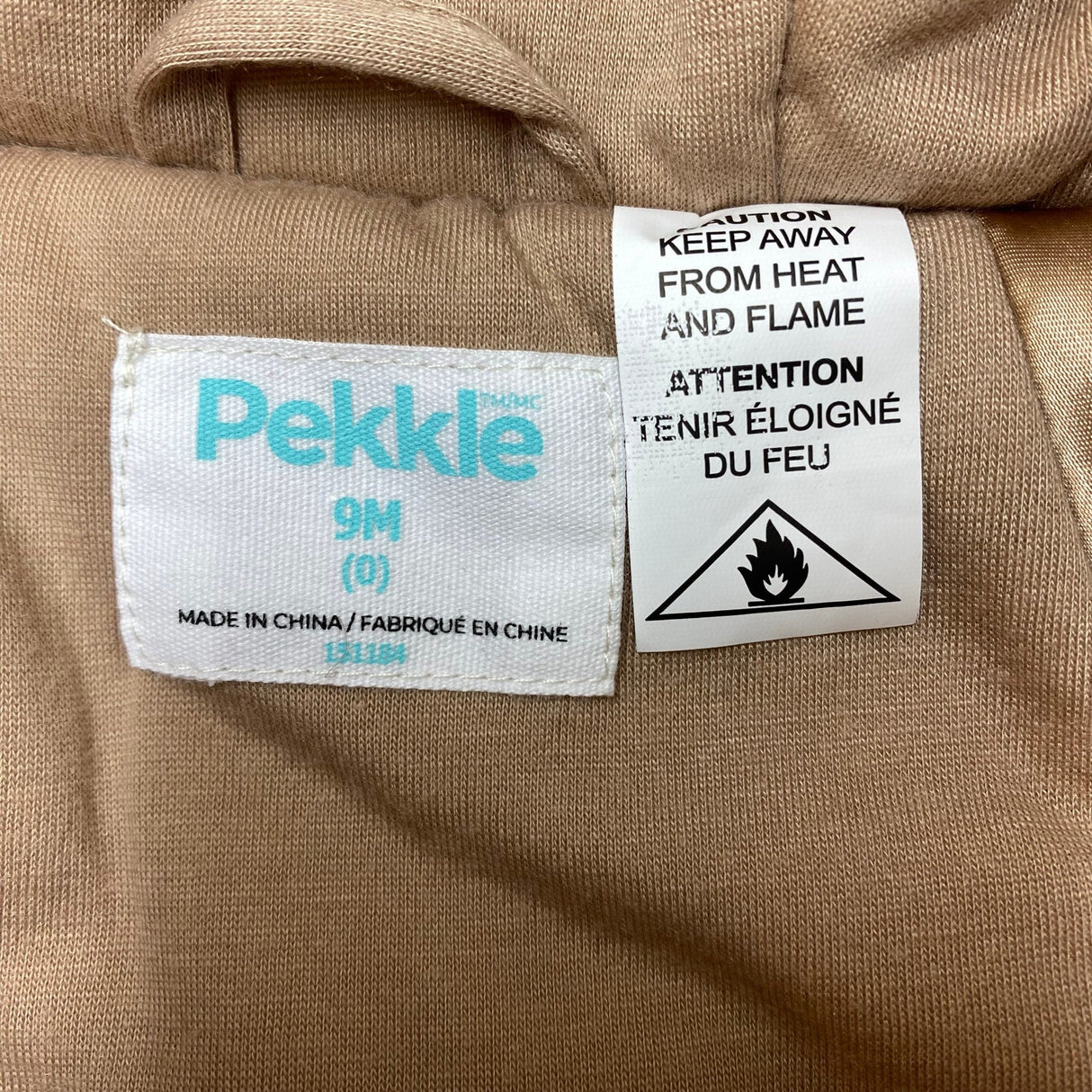 Pekkle Kid's Fleece Sleep Suit - Brown Dog - 9 Months