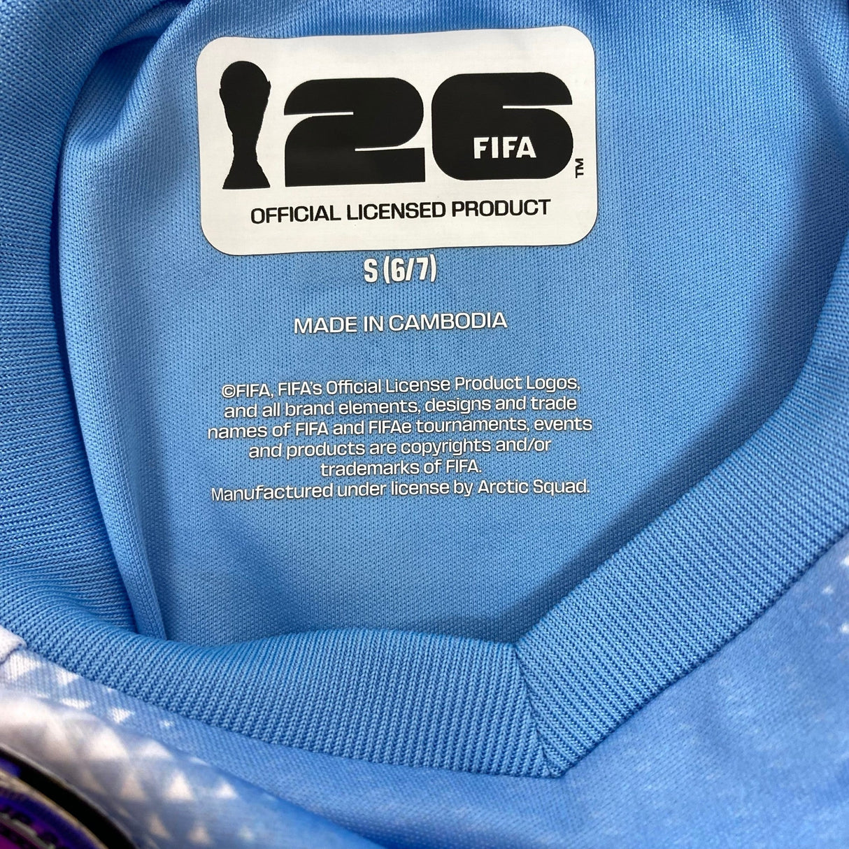 FIFA Kid's Licensed 2026 FIFA Jersey - Argentina Tee 6/7 Year Old SIZE - Small
