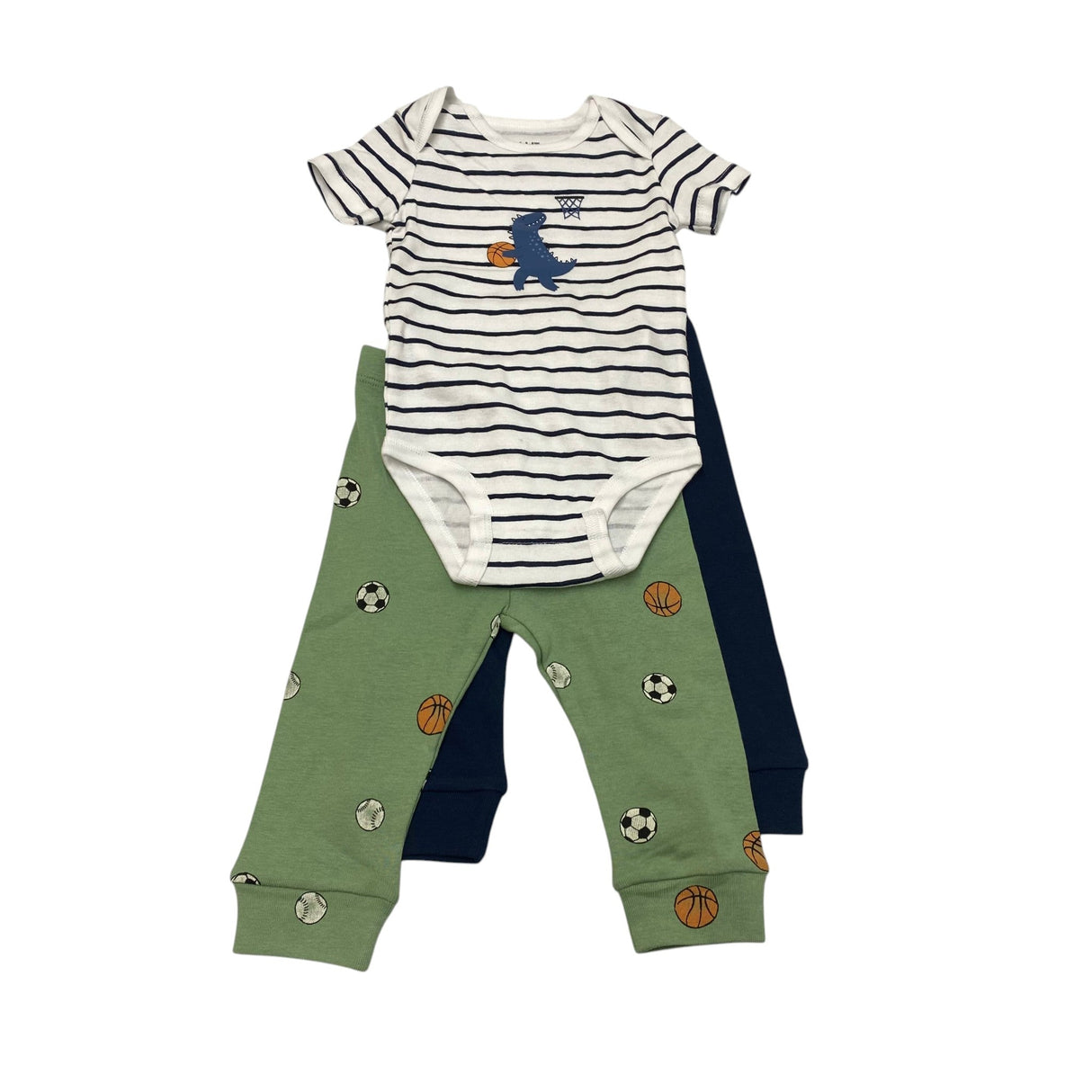 Pekkle Boy's 3 Piece Daywear Set - Dino Sports - 9 Months