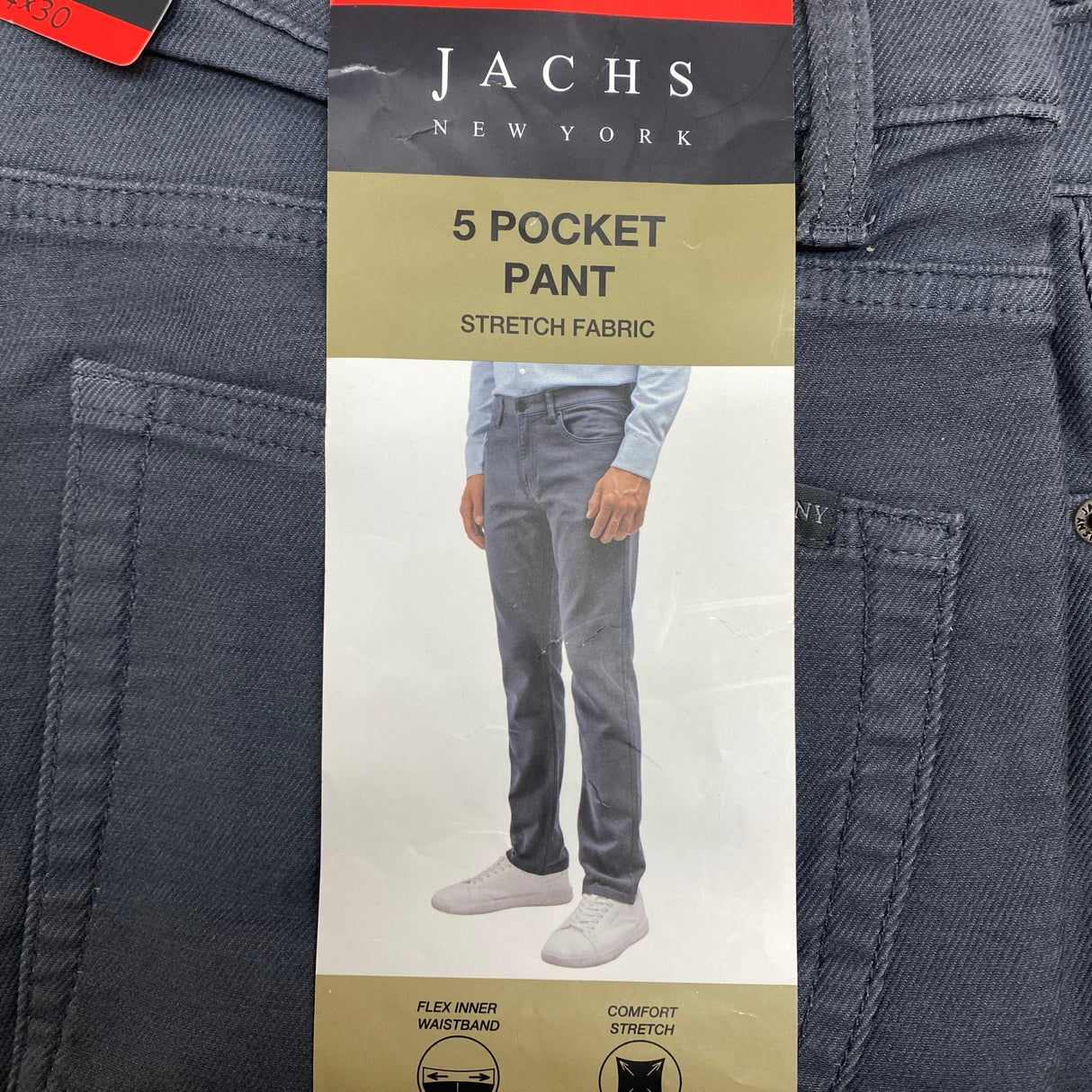 Jachs Men's Straight Fit 5 Pocket Pant - Slate SIZE - 34
