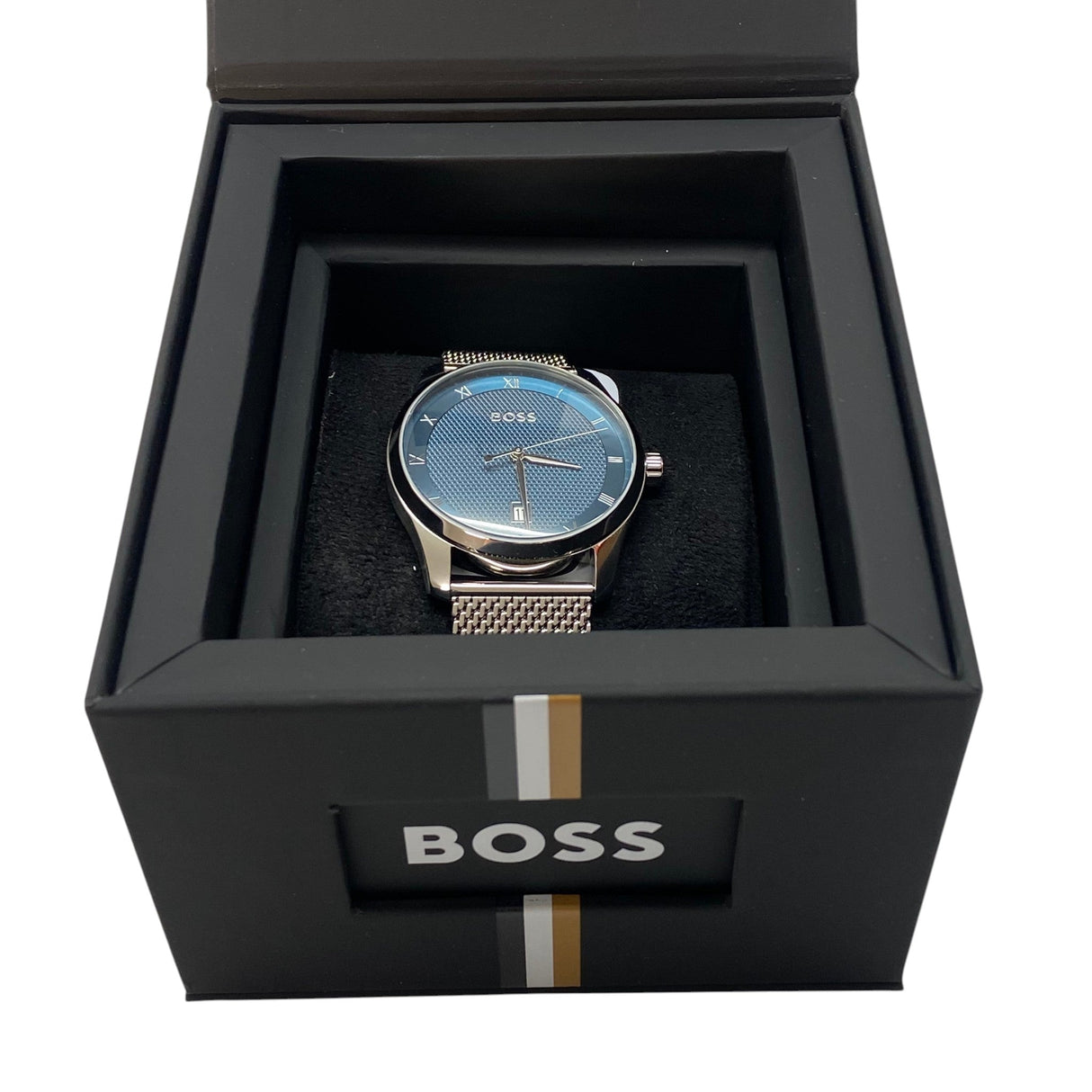 Boss Principle SS Blue Dial Men's Watch