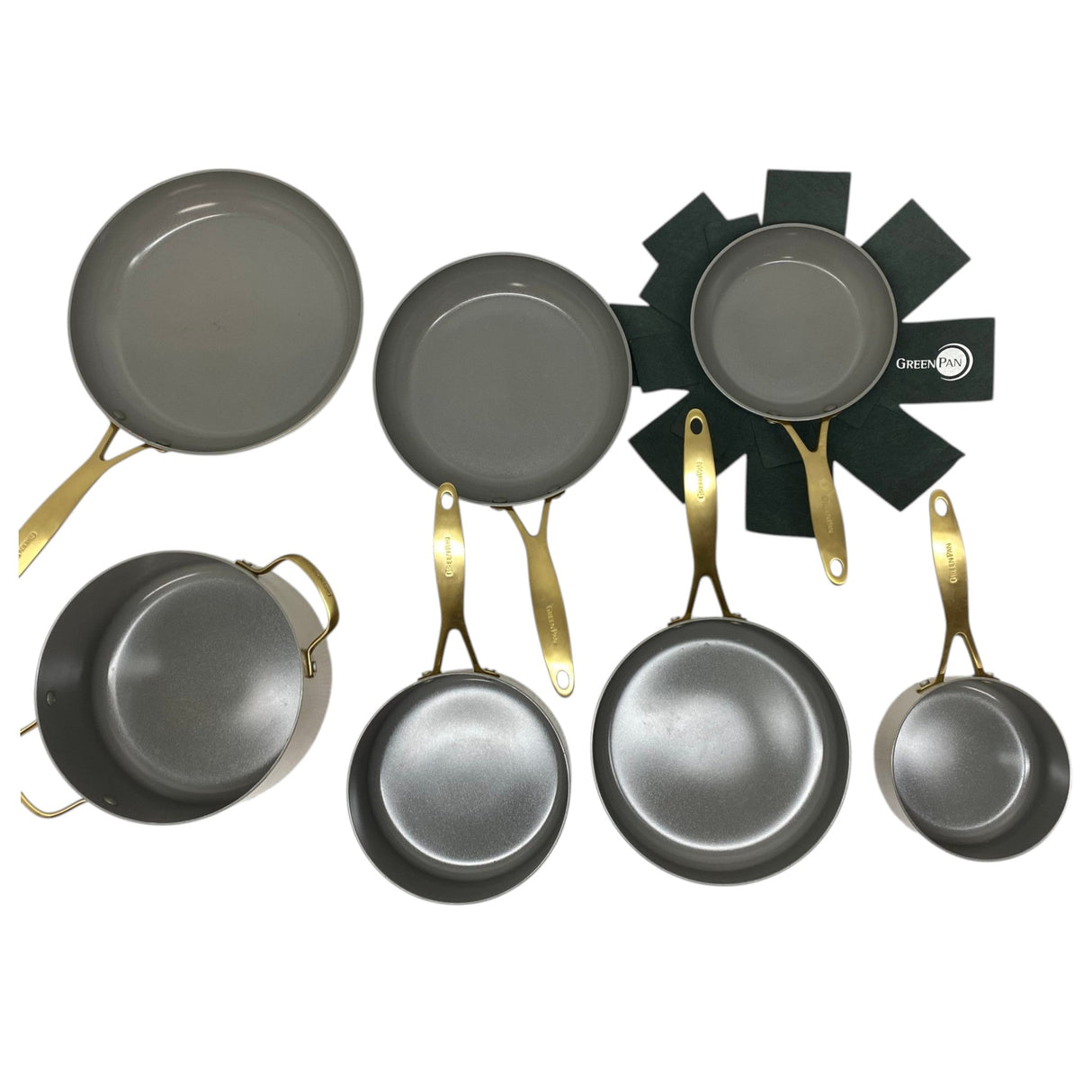 Greenpan Jewel 7 Piece Ceramic Cookware Set with 4 Lids