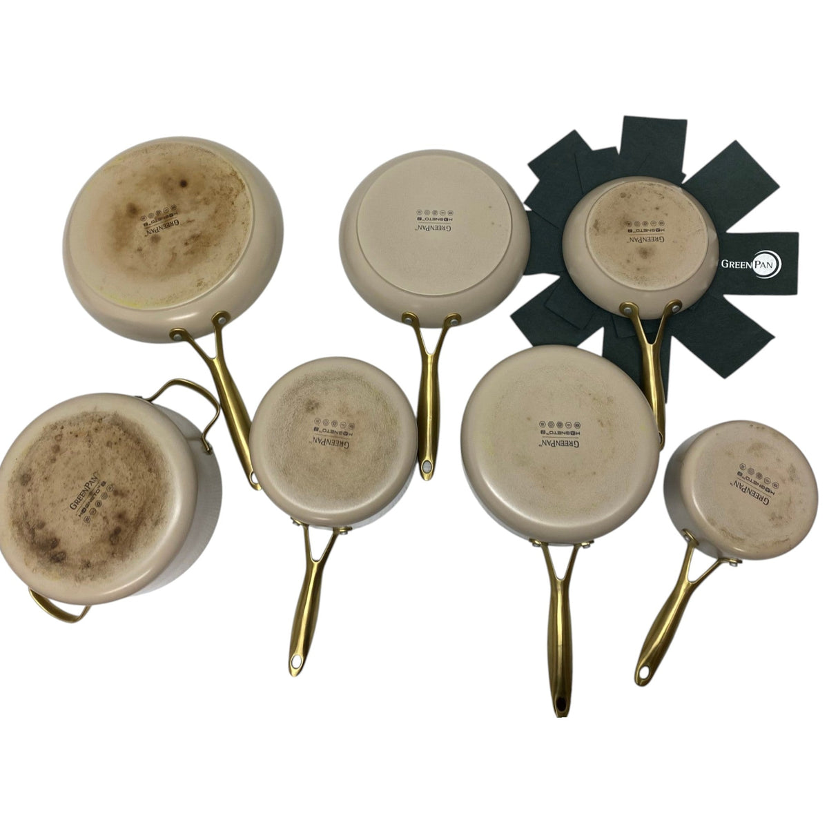 Greenpan Jewel 7 Piece Ceramic Cookware Set with 4 Lids