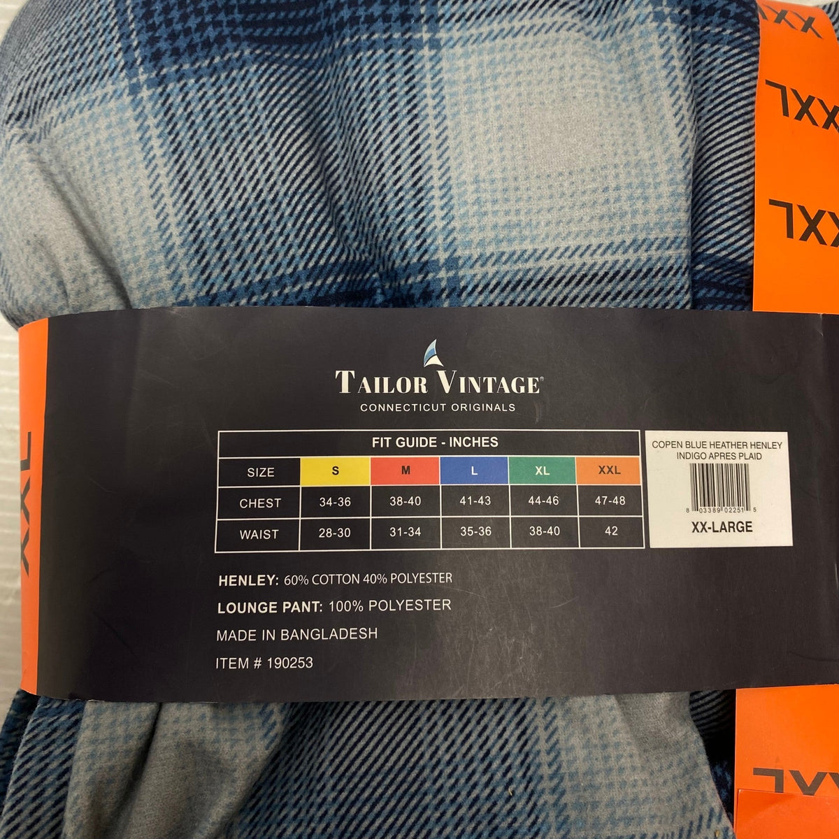 Tailor Vintage Men's 2 Piece Lounge Set SIZE - XXL