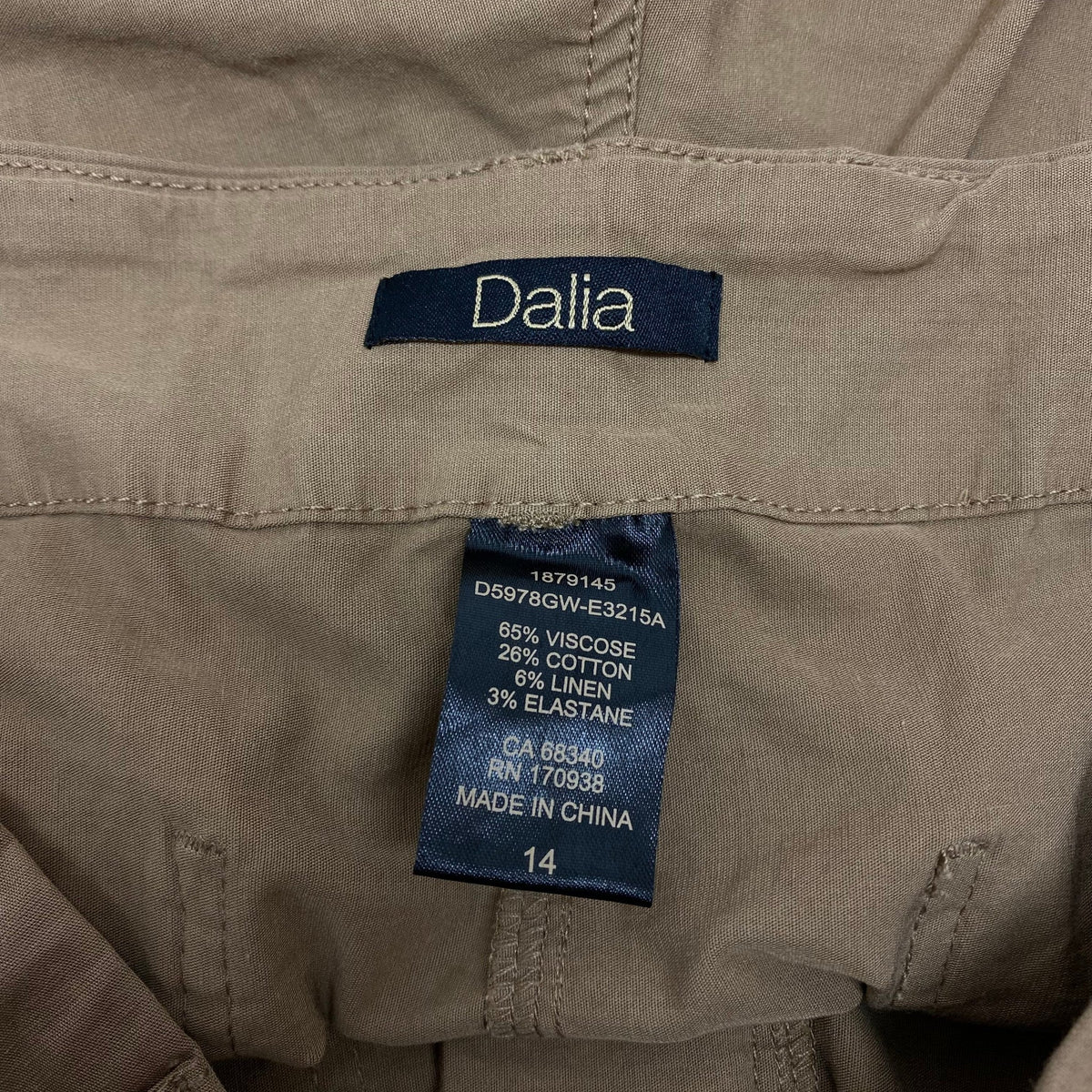 Dalia Women's Linen Pant Size SIZE - 14