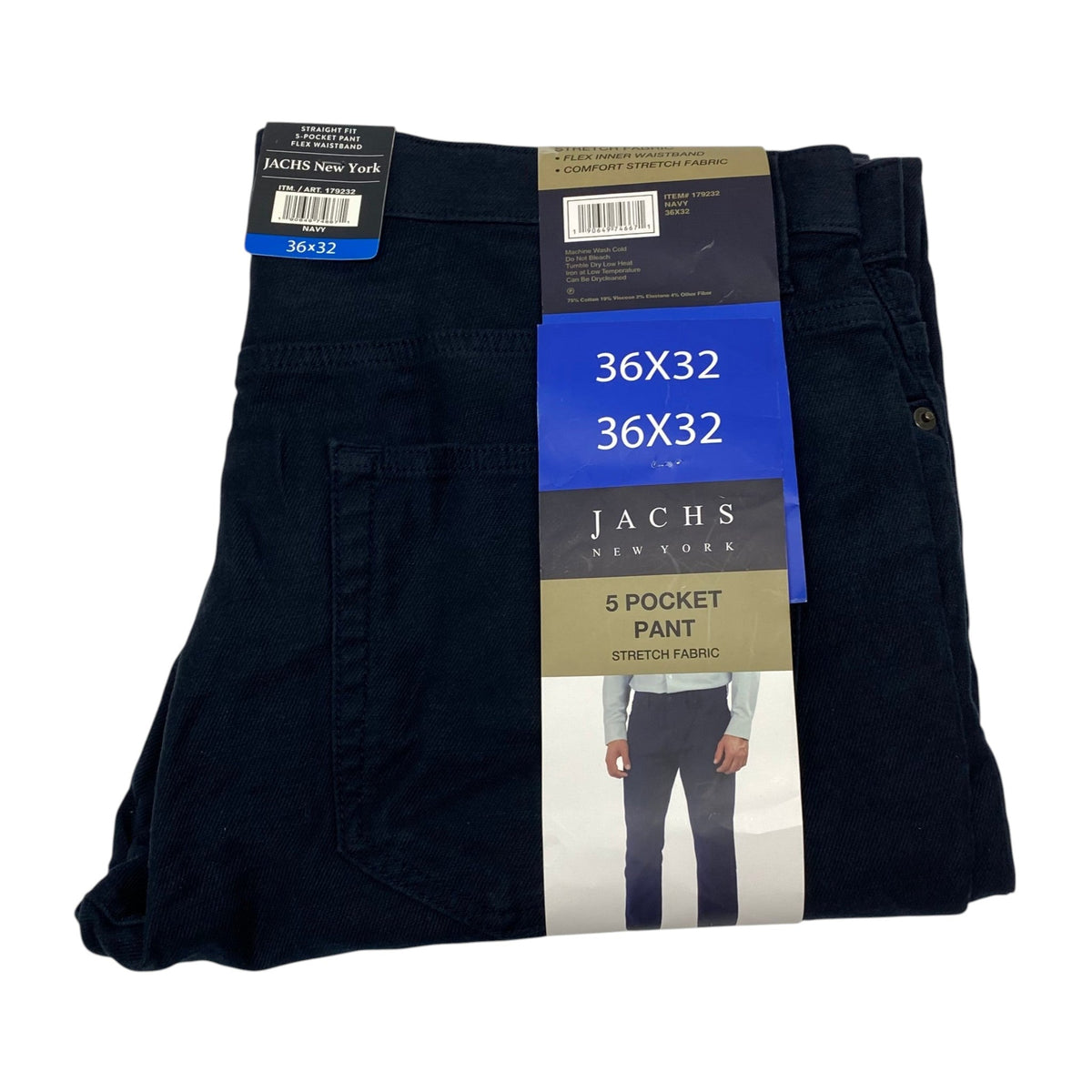 Jachs Men's 5 Pocket Pants - Navy SIZE - 36