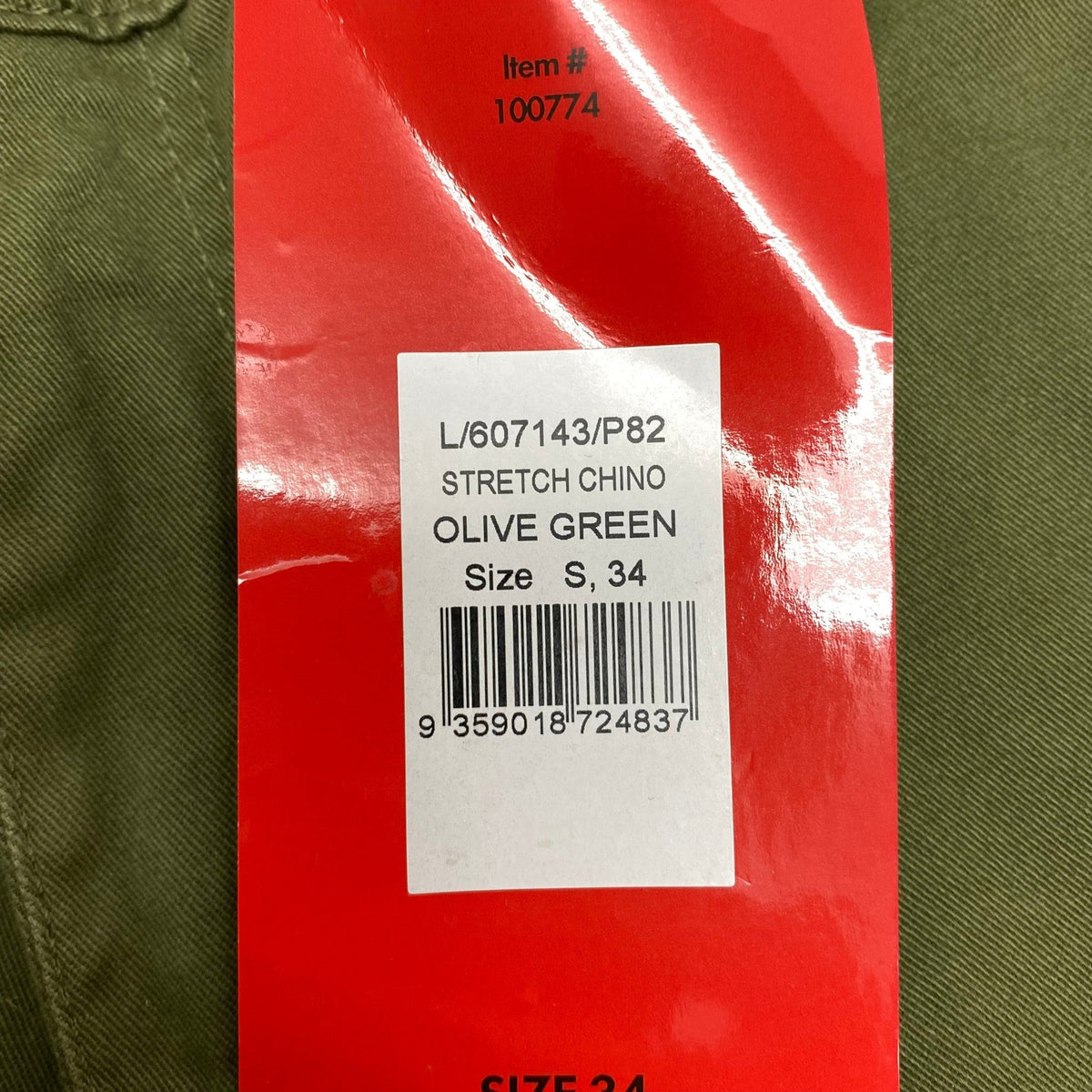 Lee Men's Slim Fit Chino Pant - Olive Green SIZE - 34