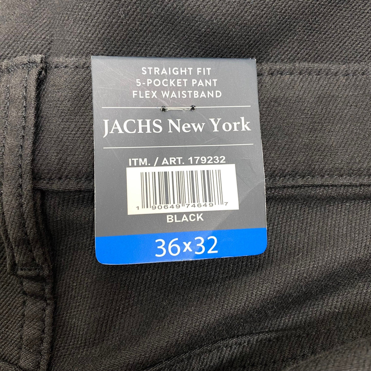 Jachs Men's Straight Fit Pants - Black SIZE - 36
