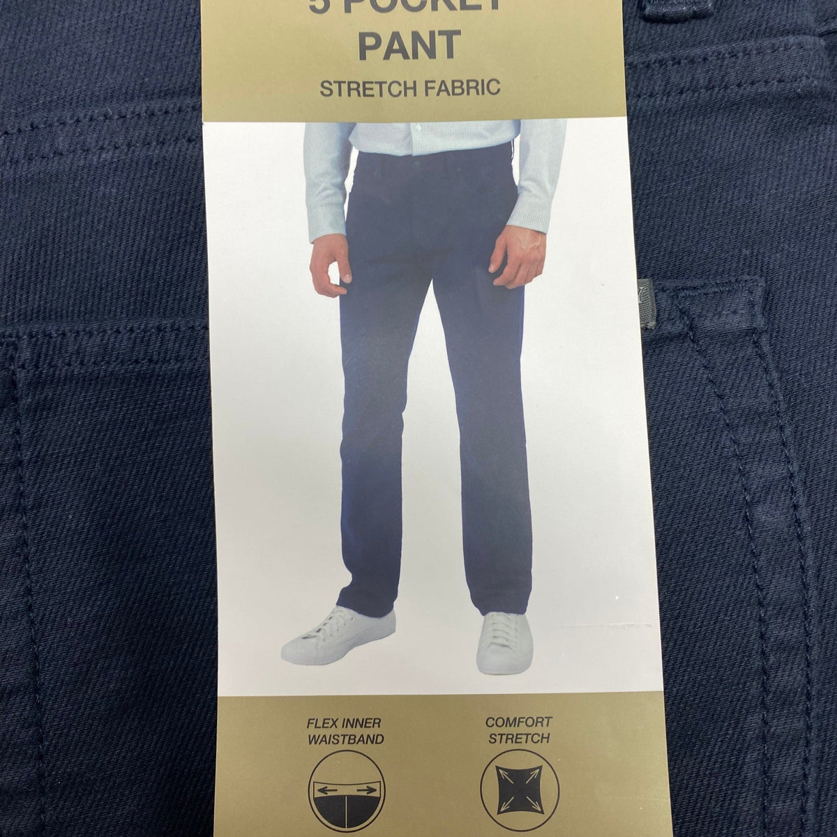 Jachs Men's Straight Fit Pants - Navy SIZE - 34