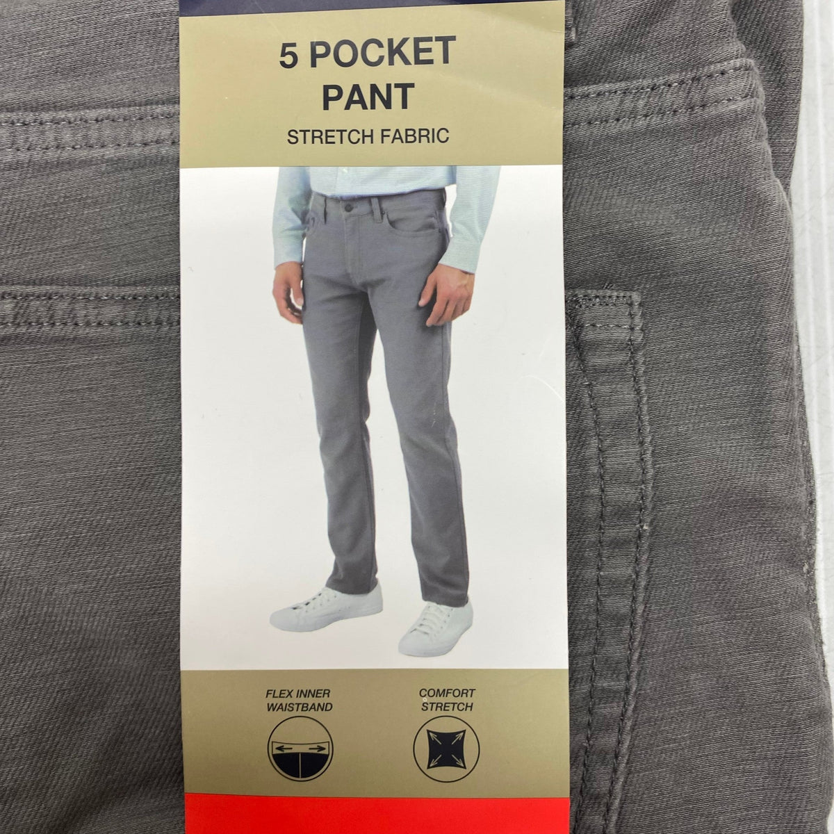 Jachs Men's Straight Fit Pants - Grey SIZE - 34