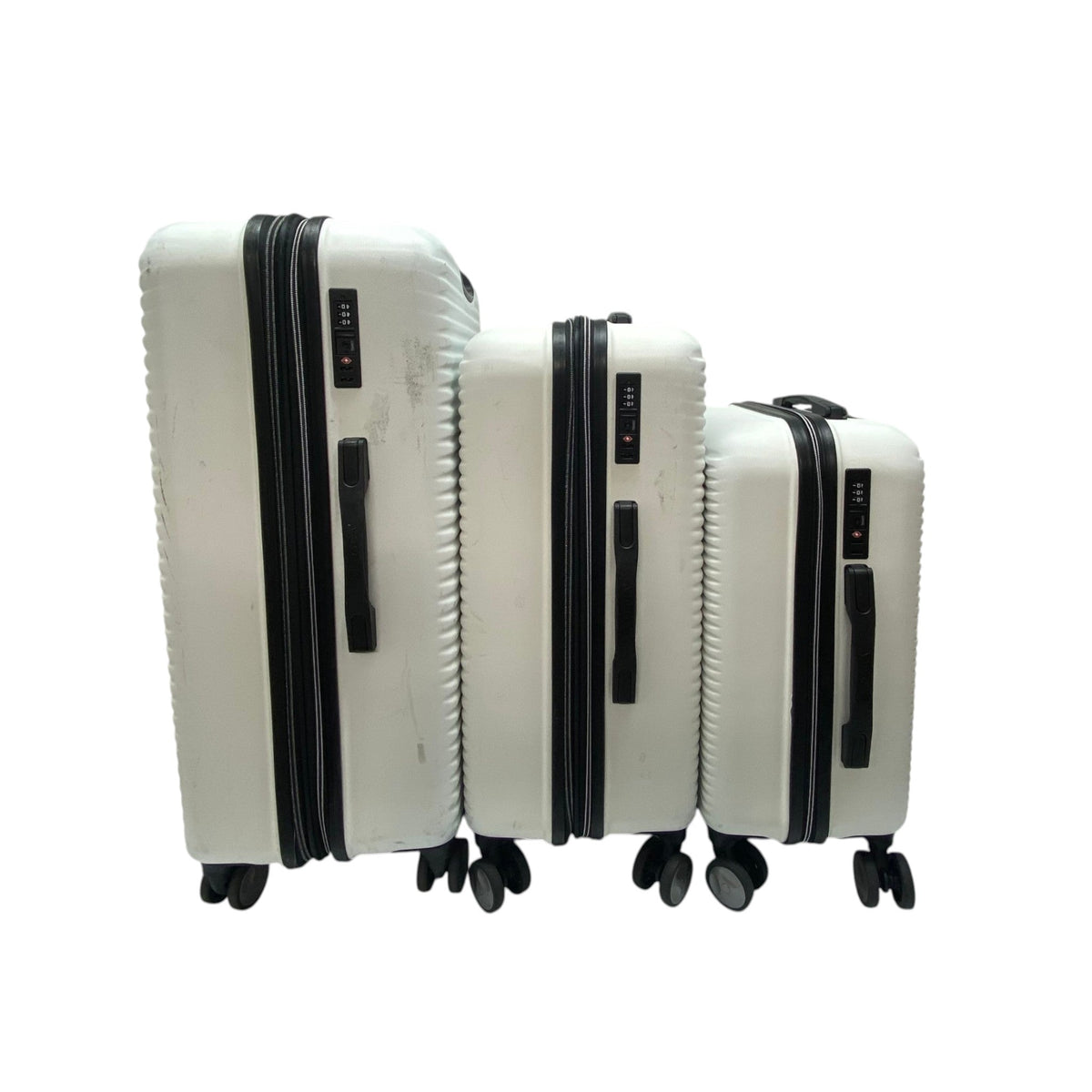 Tosca London 3 Piece Hardside Luggage Set - White