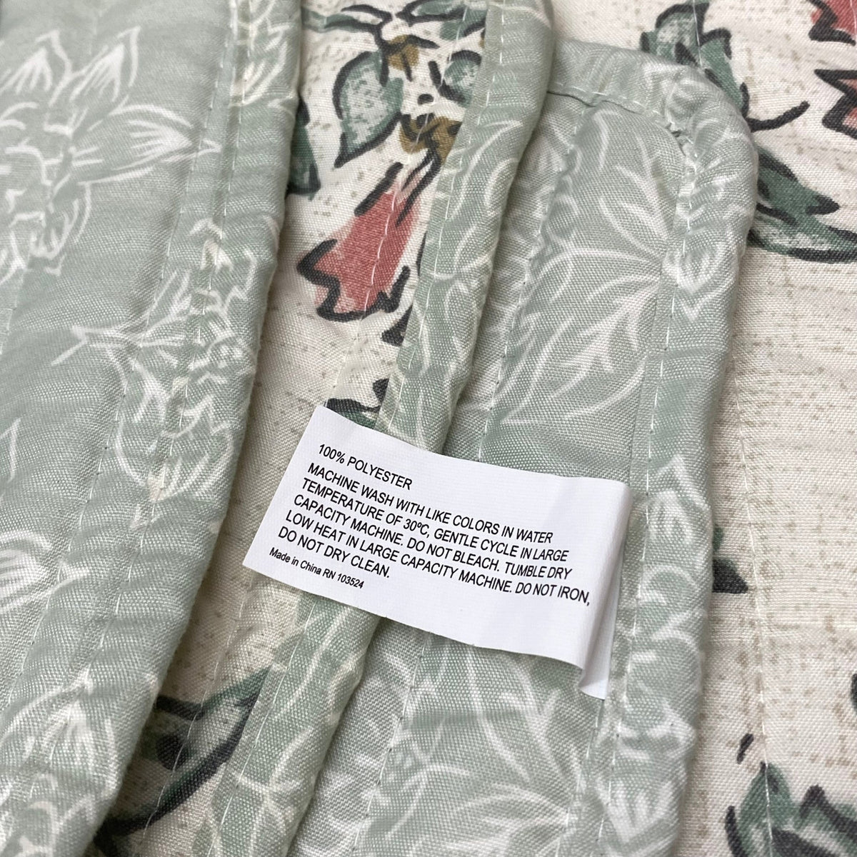 Fraiche Maison Microfibre Quilt - King Size - Floral Blockprint