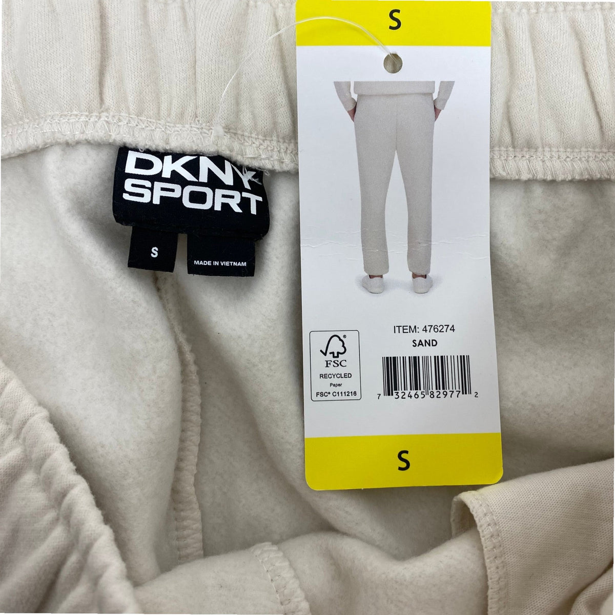 DKNY Women's Fleece Trackpants - Sand SIZE - Small