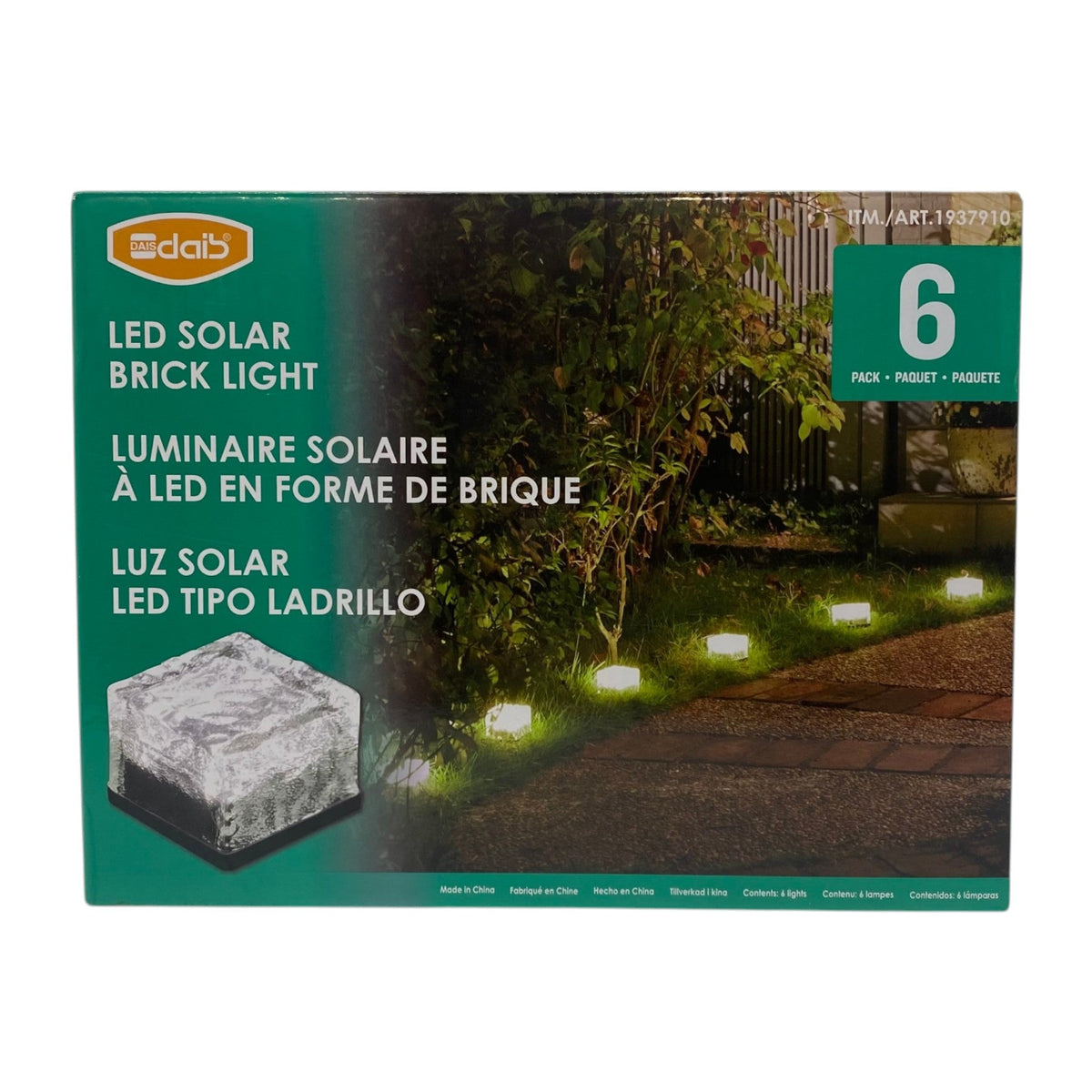 Dais Solar Brick Light 6 Pack - Cool White
