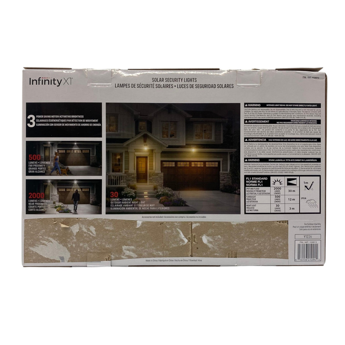 Infinity X1 2000 Lumen Solar Security Light 2 Pack