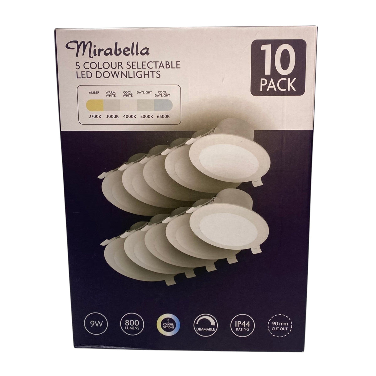 Mirabella 8x 9W LED Downlights 5CCT Dimmable