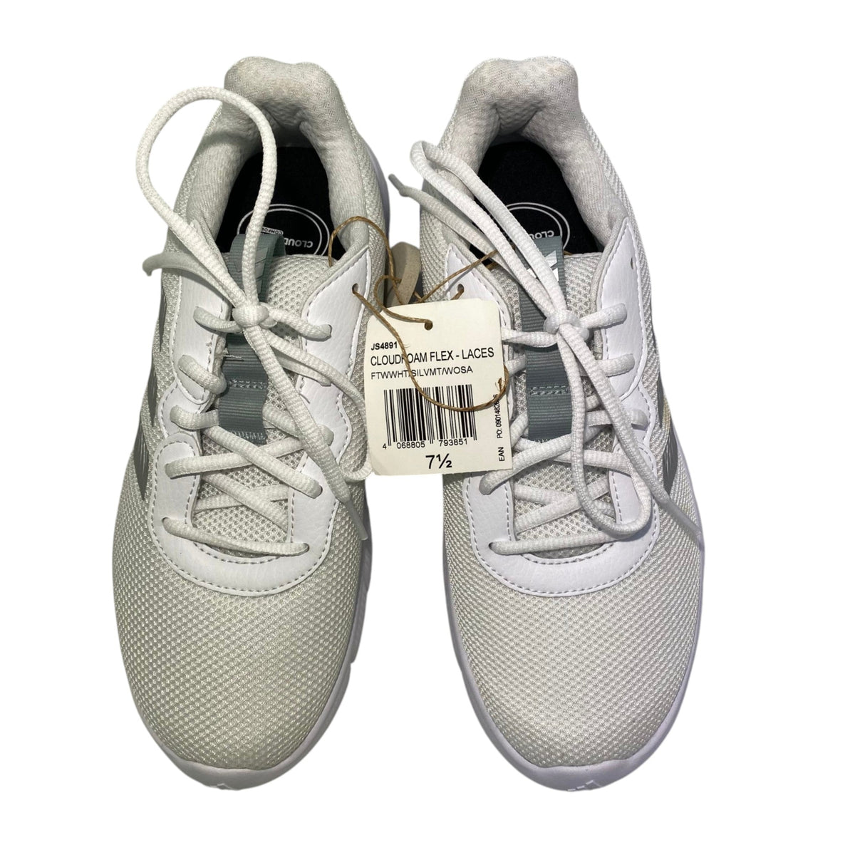 Adidas Women's Cloudfoam Flex Wide Fit Sneakers - White SIZE - 7.5