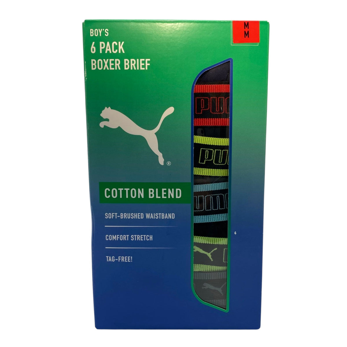 Puma Boys's 6 Pack Boxer Briefs SIZE - Medium