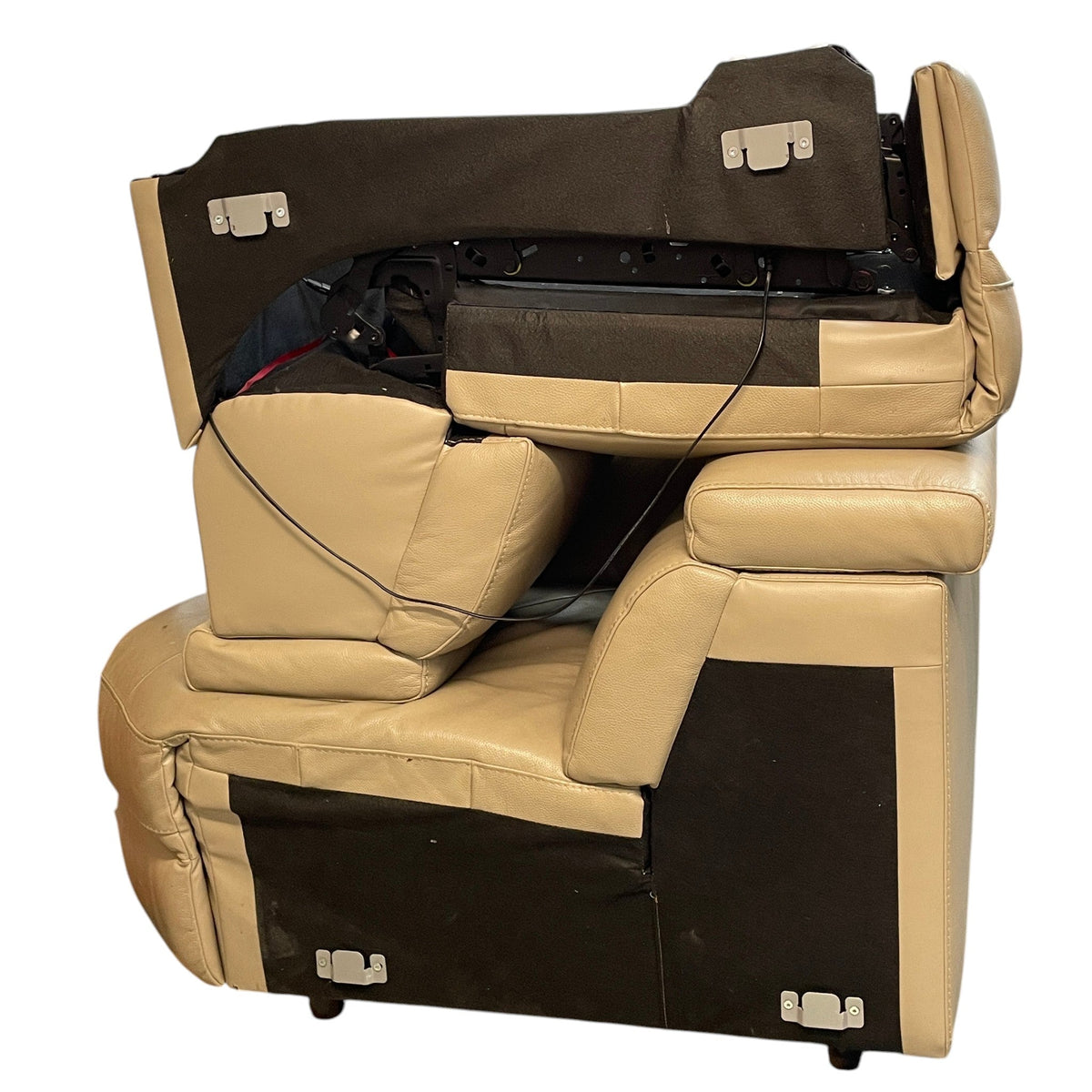 Gilman Creek Leather Power Reclining Sectional With Power Headrests - CLICK AND COLLECT ONLY
