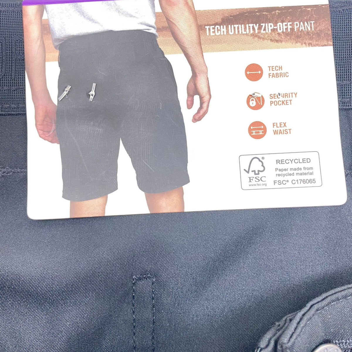Copper & Oak Men's Tech Utility Zip-off Pant - 40 x 30 SIZE - 40