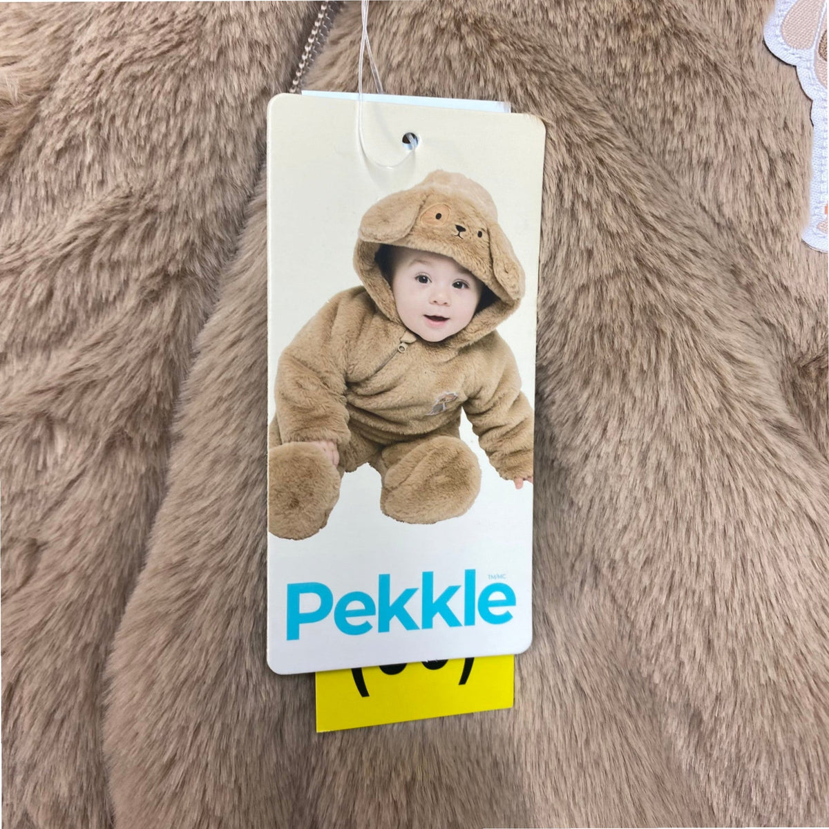 Pekkle Kid's Fleece Sleep Suit - Brown Dog - 6 Months